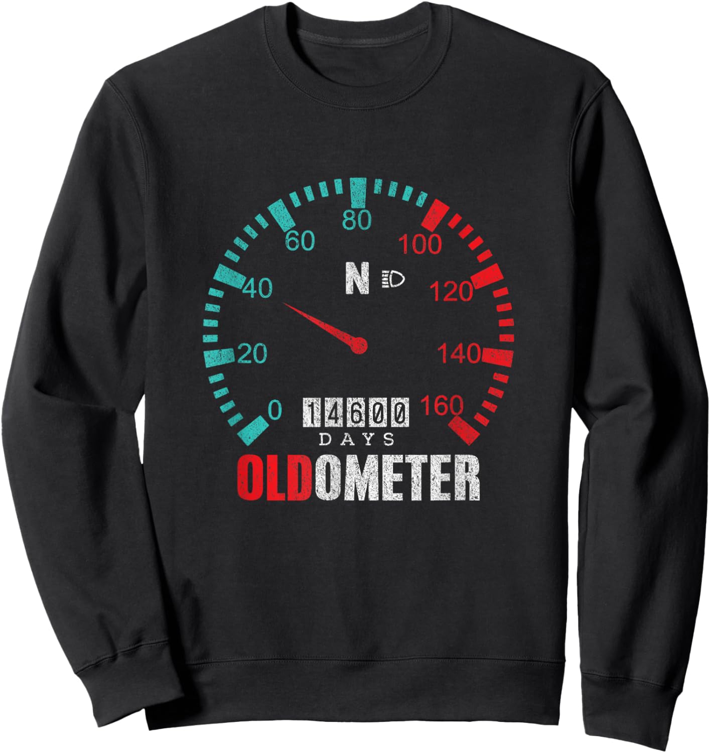 40th Birthday Shirt 14600 Days Oldometer 40 Years Old Men Sweatshirt - Sweatshirt | Black
