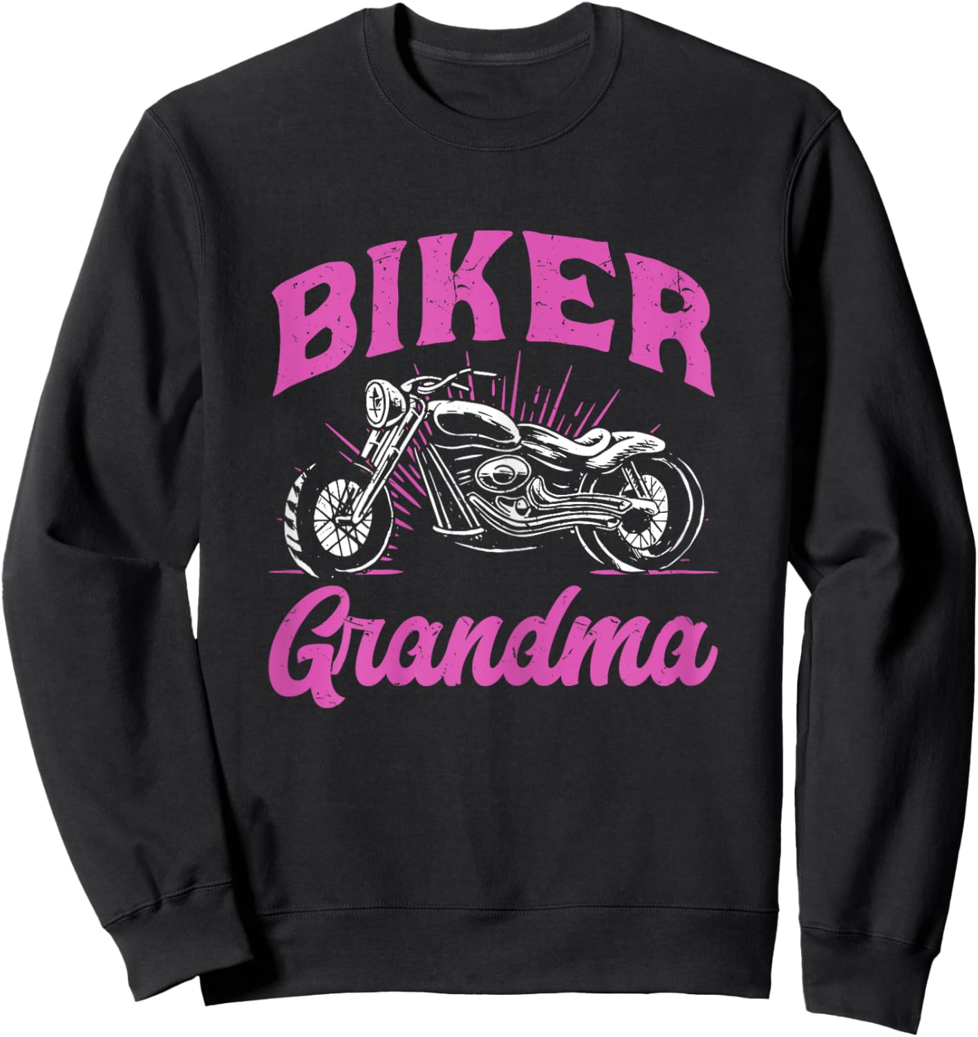 Motorcyclist Mothers Day Motorcycle Biker Grandma Sweatshirt - Sweatshirt | Black