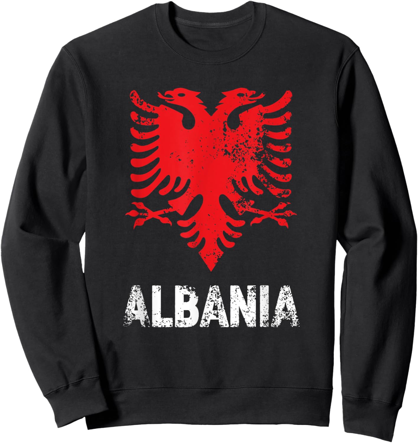 Albanian Double Headed Eagle Albania Sweatshirt - Sweatshirt | Black