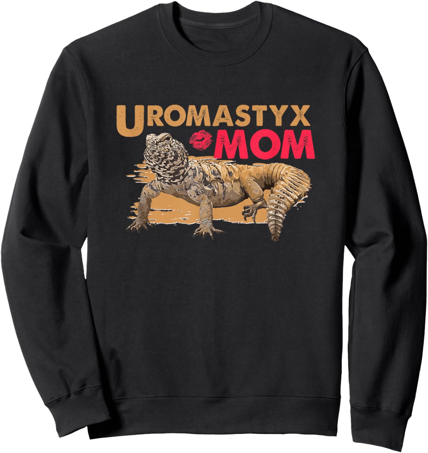 Uromastyx Mom Geyri Red Funny Saying Dabb Lizard Mali Sweatshirt - Sweatshirt | Black