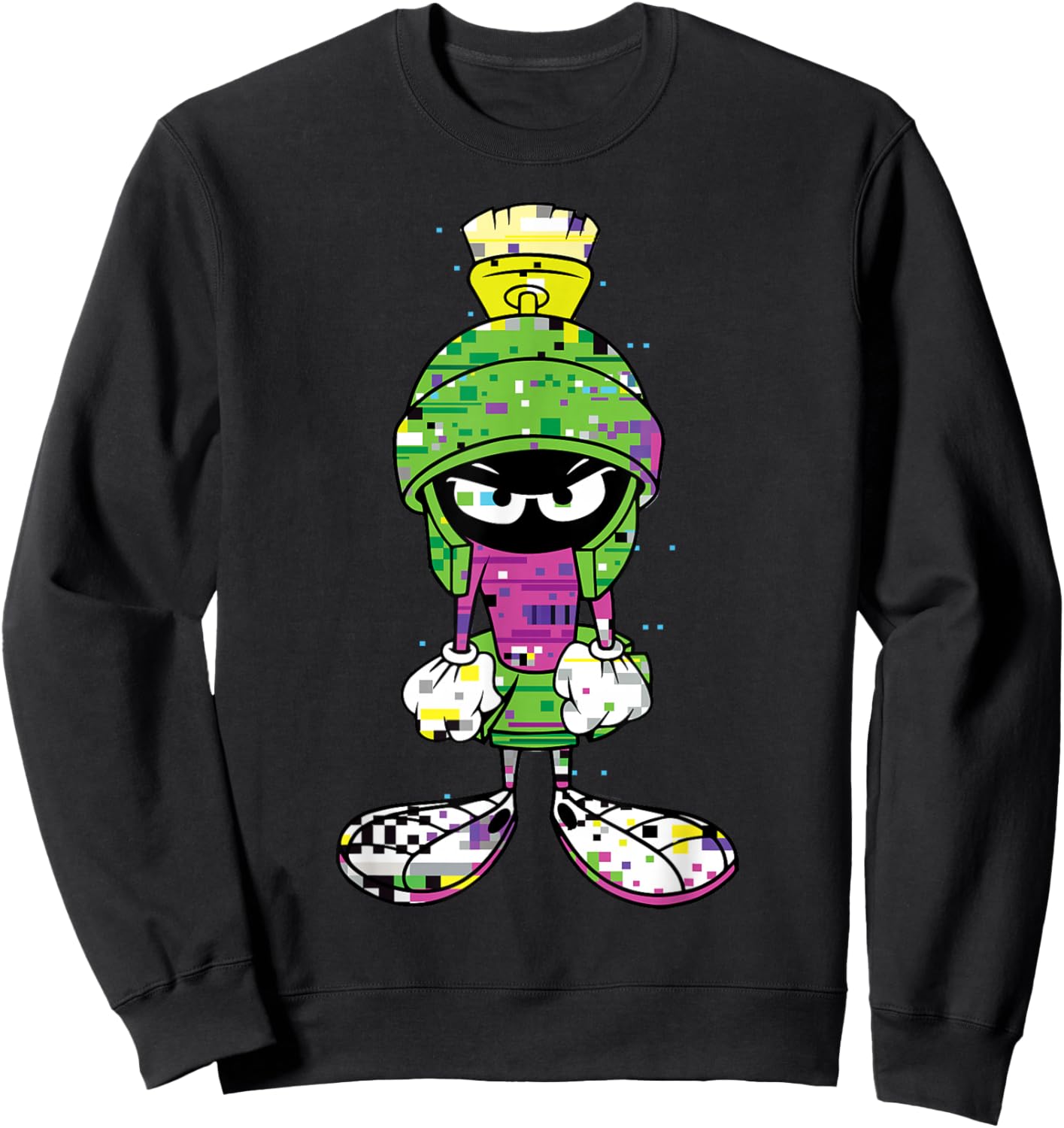 Marvin The Martian Glitch Sweatshirt - Sweatshirt | Black