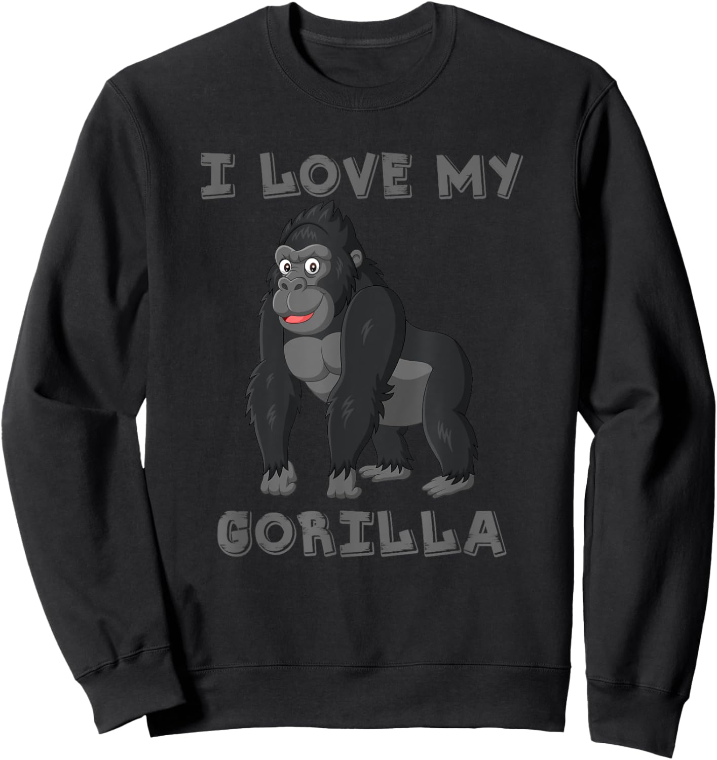 I Love My Gorilla Sweatshirt - Sweatshirt | Black