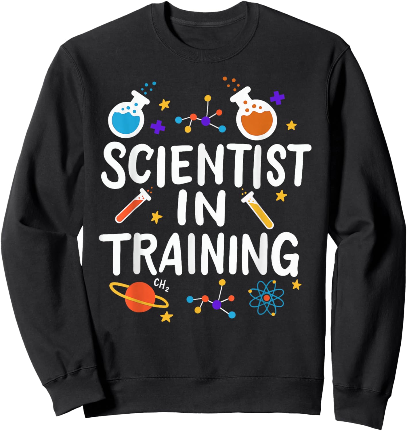 Science Kids School Studying Funny Scientist in Training Sweatshirt - Sweatshirt | Black