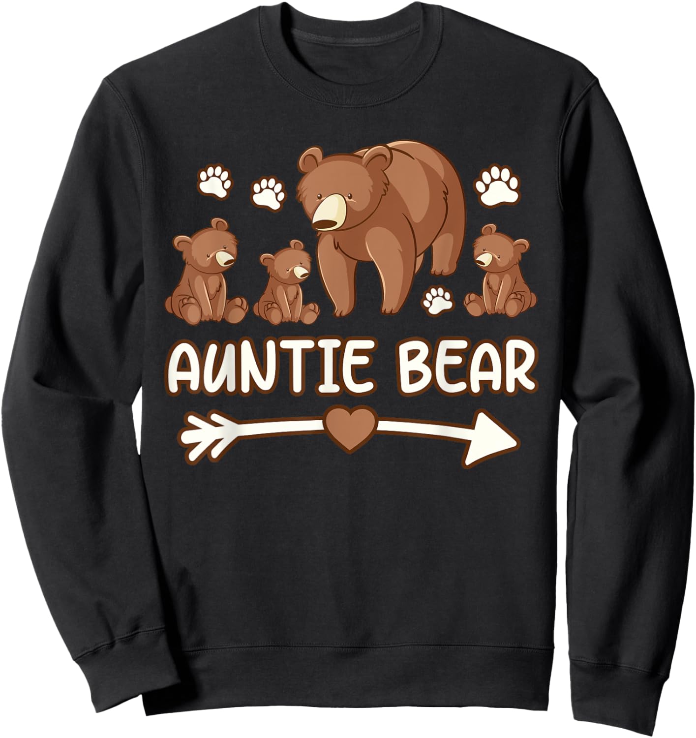 Auntie bear 3 cubs shirts, Auntie bear shirt Sweatshirt - Sweatshirt | Black