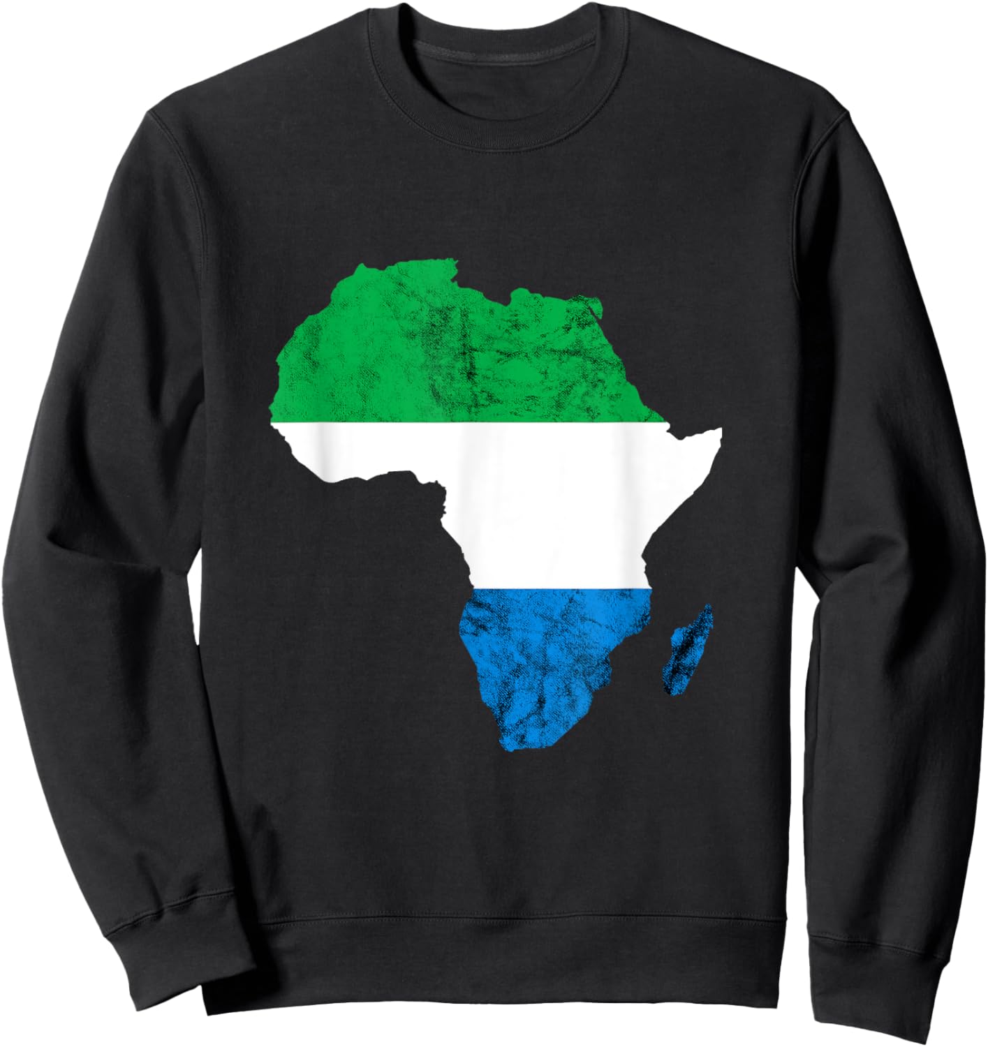 Sierra Leone Pride Roots Map Flag of Sierra Leonean Sweatshirt - Sweatshirt | Black