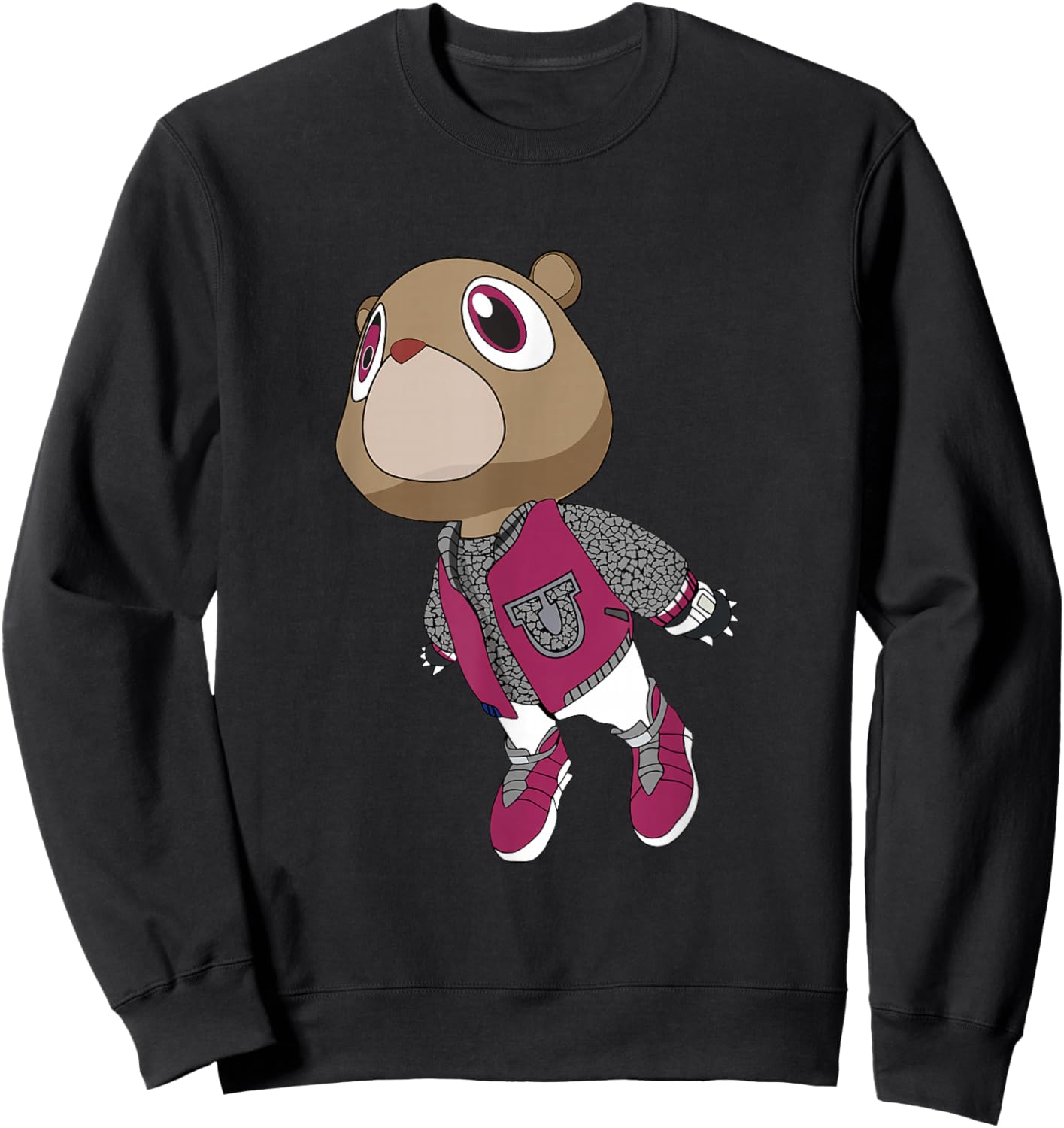 Retro High Bordeaux 1s Fly Shoes Rapper 1 High Bordeaux Sweatshirt - Sweatshirt | Black