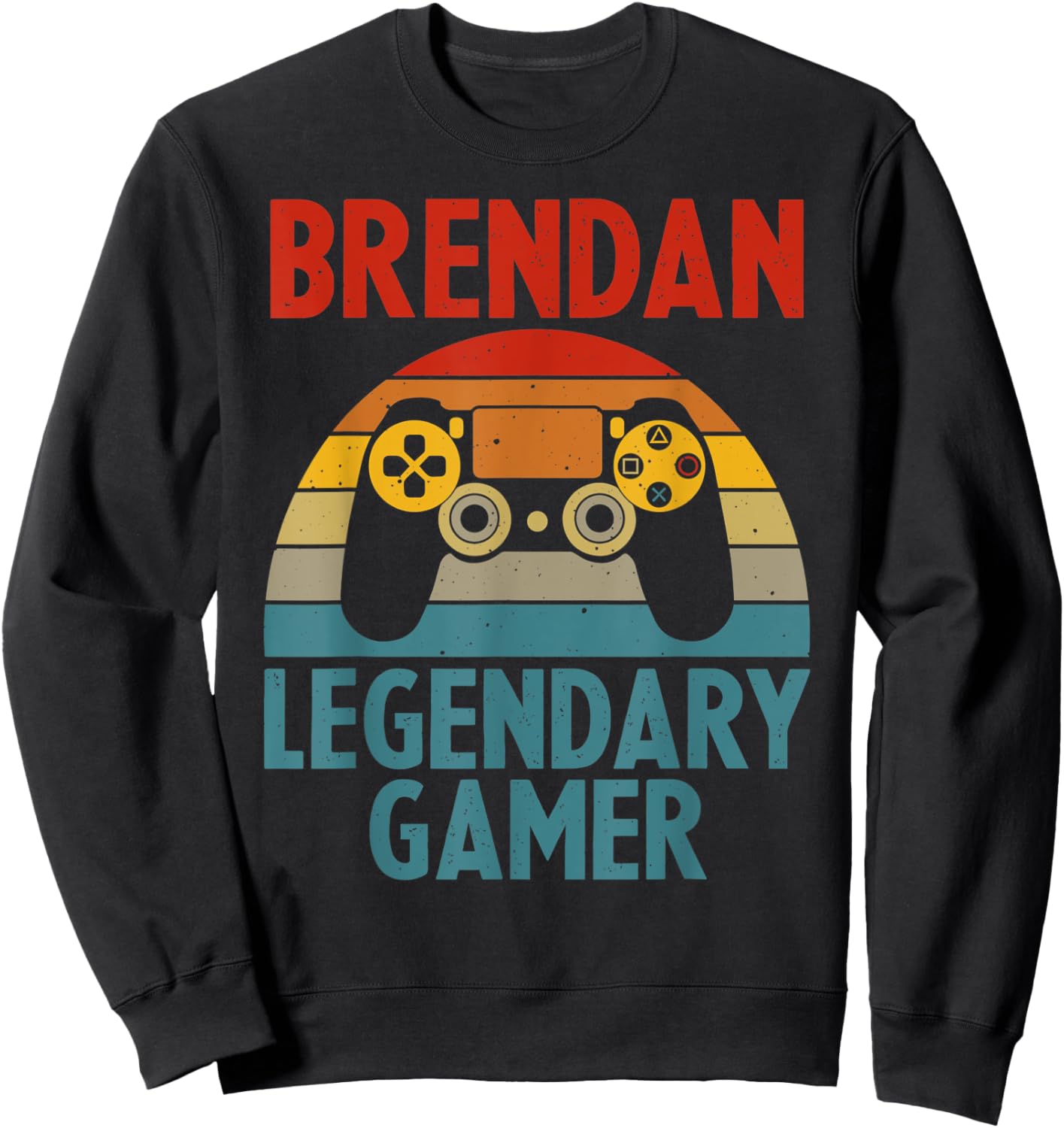 BRENDAN Gift Name Personalized Funny Gaming Geek Birthday Sweatshirt - Sweatshirt | Black