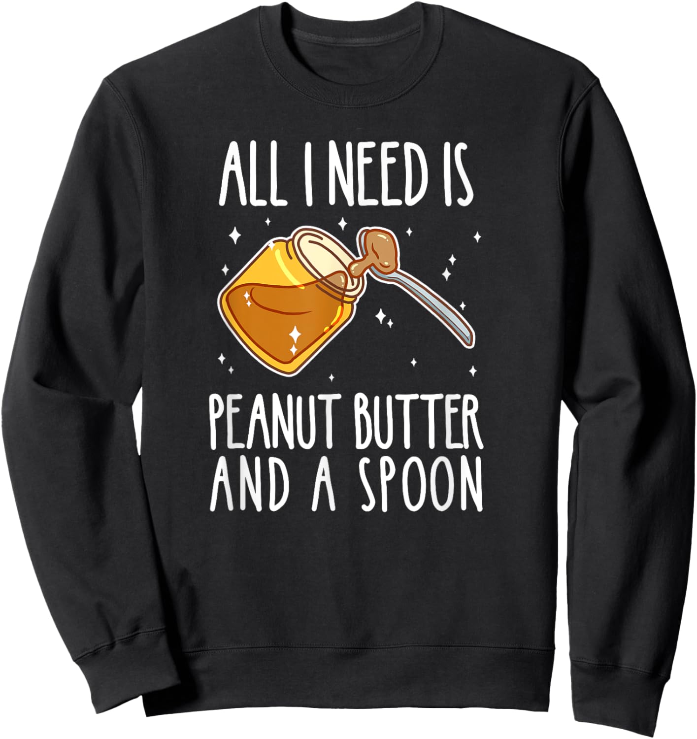 Funny Top Peanut Butter Crunchy PBJ Loves Halloween Sweatshirt - Sweatshirt | Black