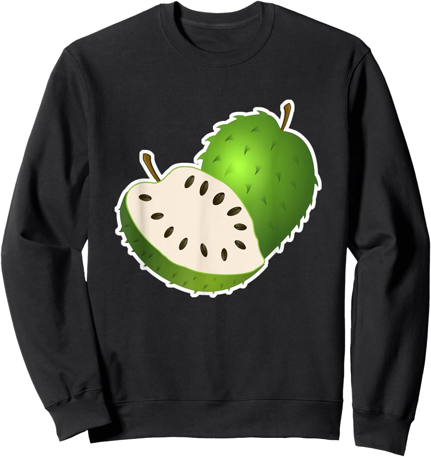 Soursop Guanabana Fruit Veggie Sweatshirt - Sweatshirt | Black
