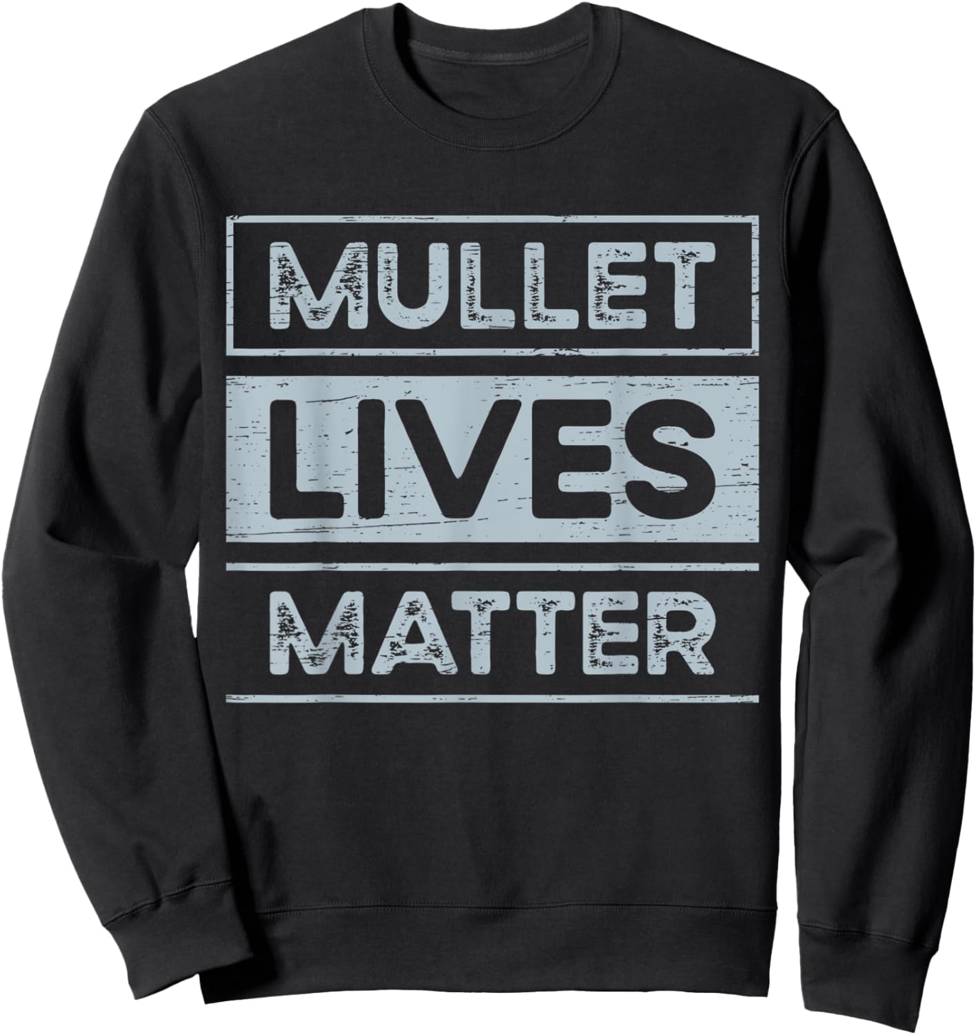 Mullet Lives Matter Heart Mullets Rock Short 80s Hairstyle Sweatshirt - Sweatshirt | Black