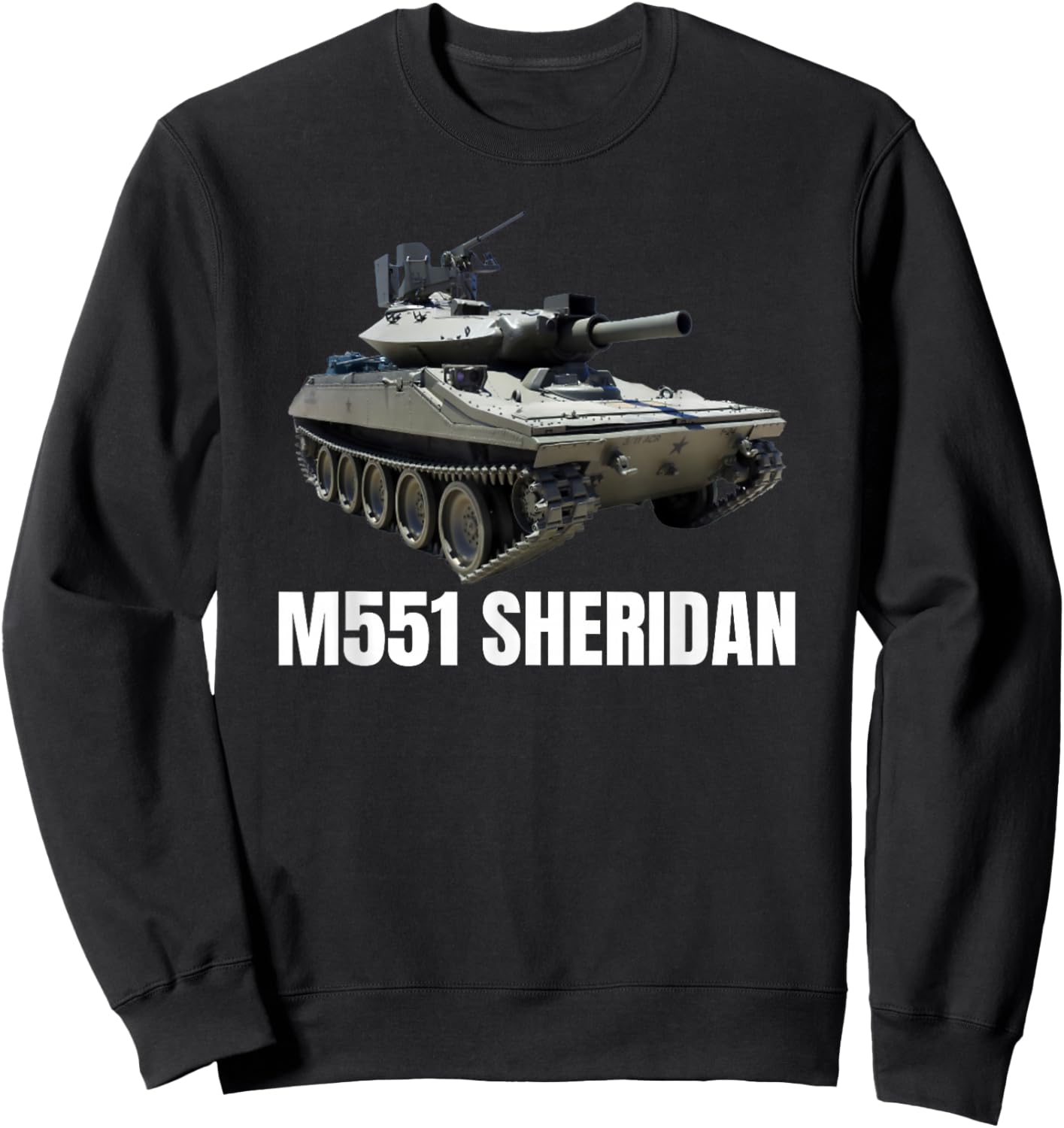 M551 Sheridan American Cold War Tank Sweatshirt - Sweatshirt | Black