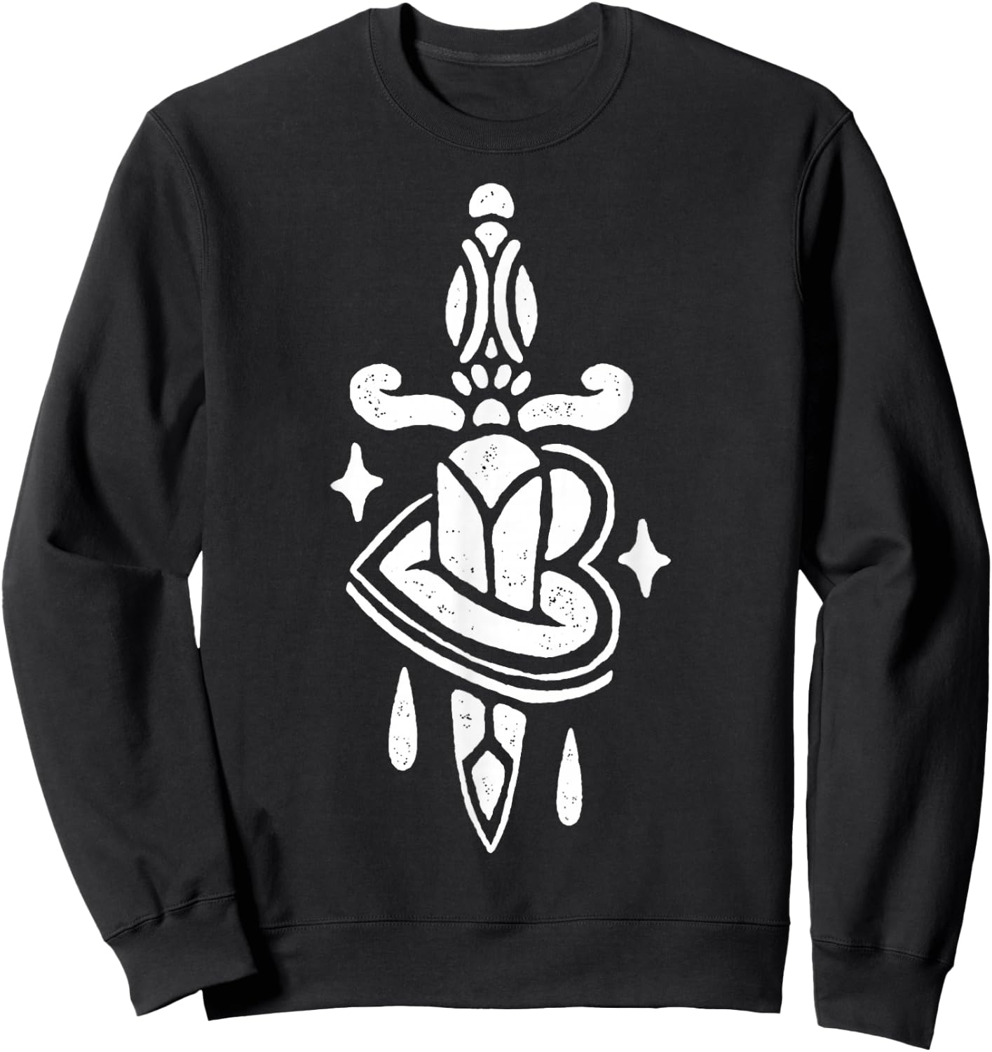 Dagger through Heart Sweatshirt - Sweatshirt | Black