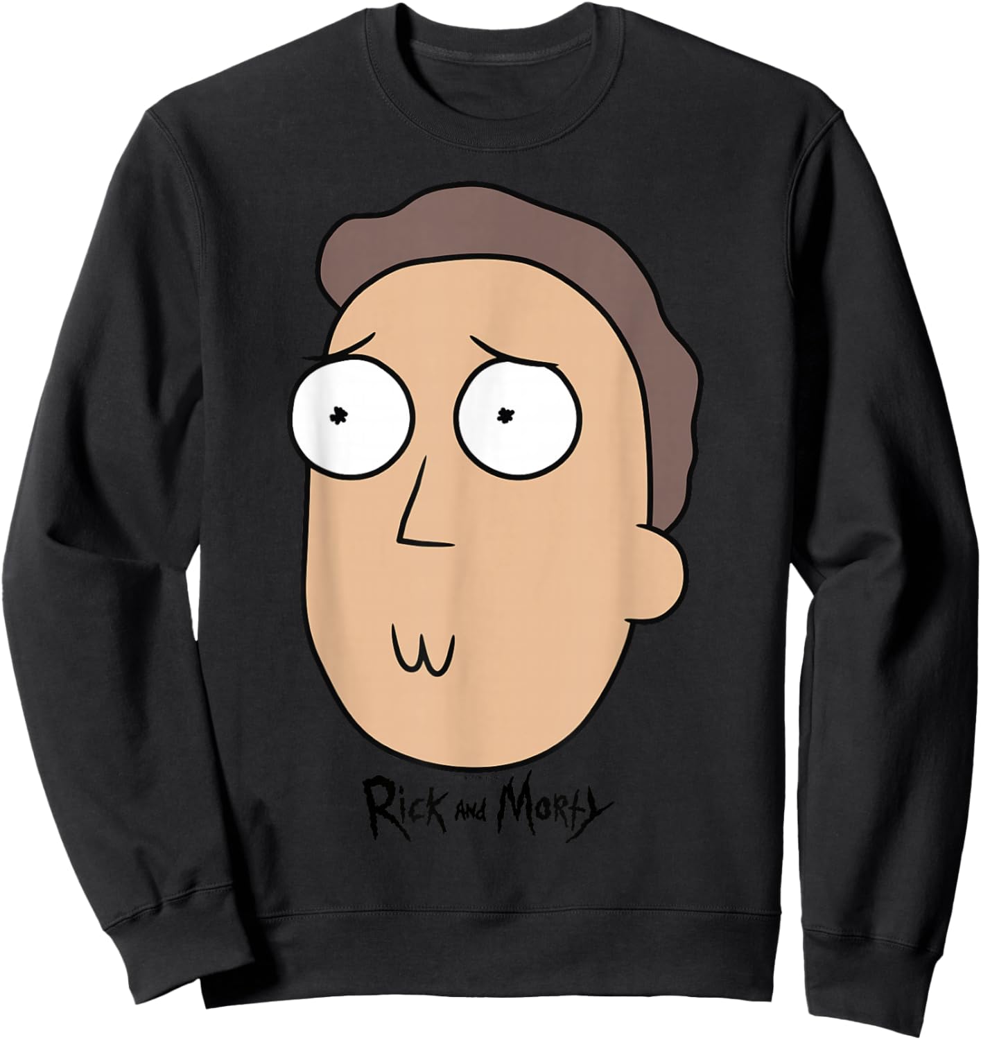 Rick And Morty Jerry Big Face Sweatshirt - Sweatshirt | Black