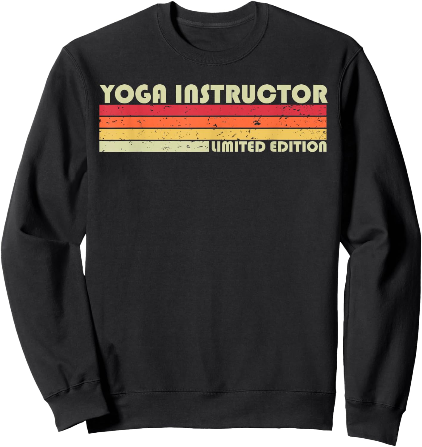 Personal Christmas Retro Vintage Graduation Gifts Yoga Instructor Funny Job Title Profession Birthday Worker Sweatshirt - Sweatshirt | Black