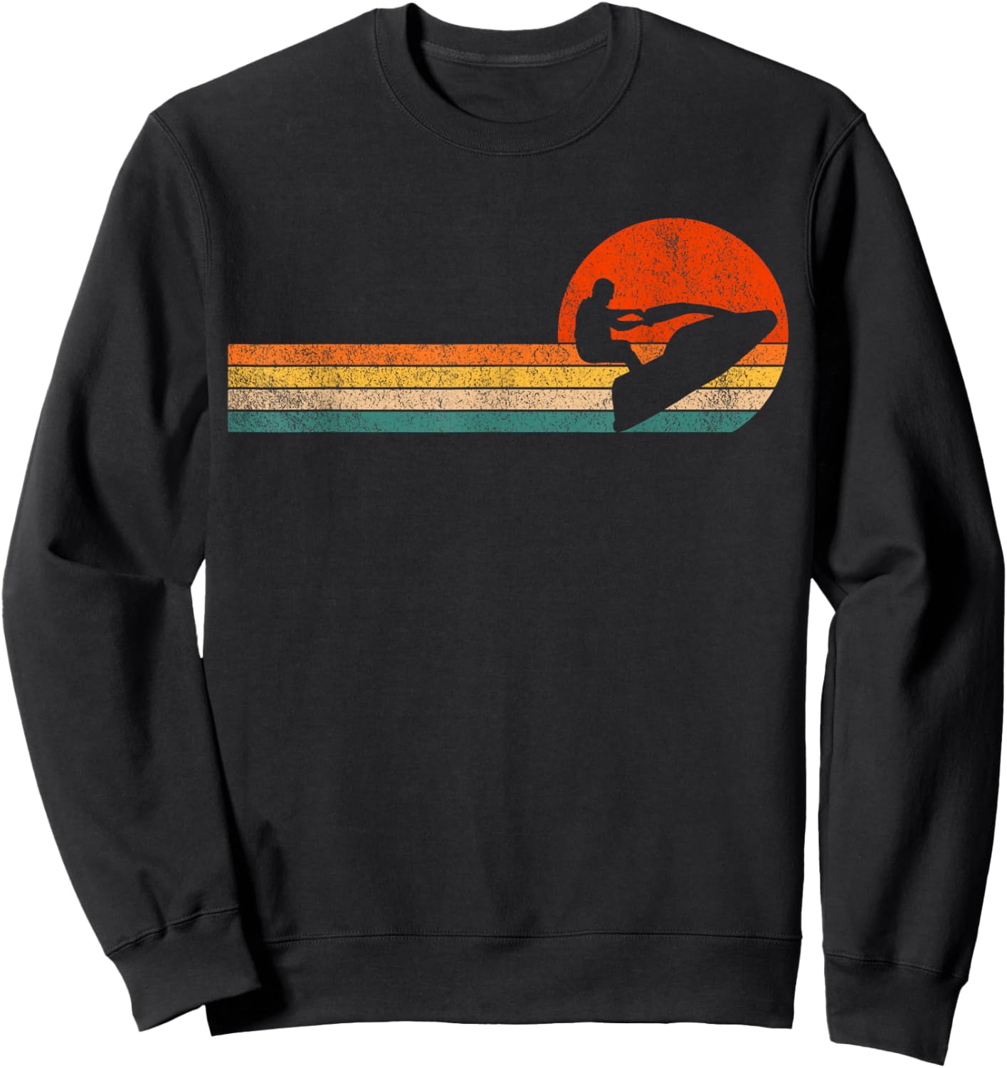 Retro Jet Ski Jetski Jet skier Vintage Sweatshirt - Sweatshirt | Black