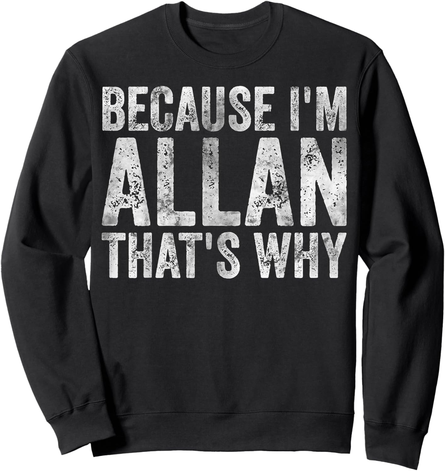 Funny Personalized Name Shirt Because I'm Allan That's Why Sweatshirt - Sweatshirt | Black