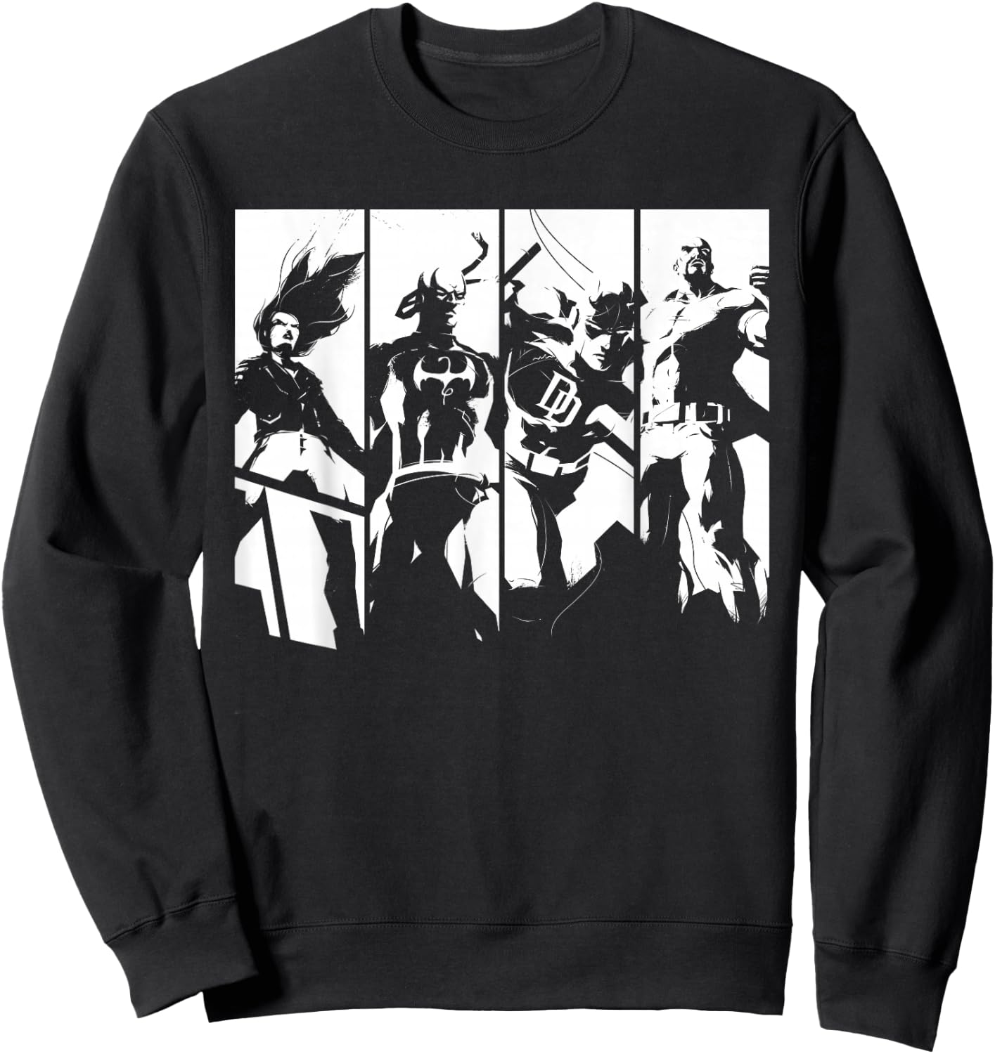 Marvel The Defenders Super Heroes Sweatshirt - Sweatshirt | Black