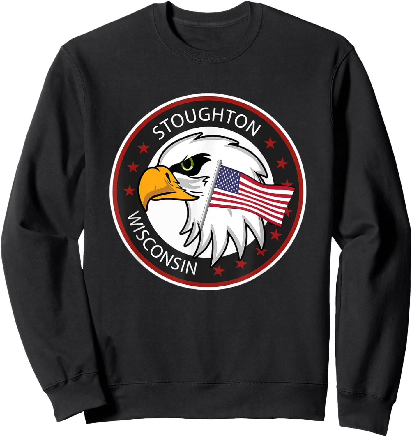 Stoughton WI Wisconsin Sweatshirt - Sweatshirt | Black