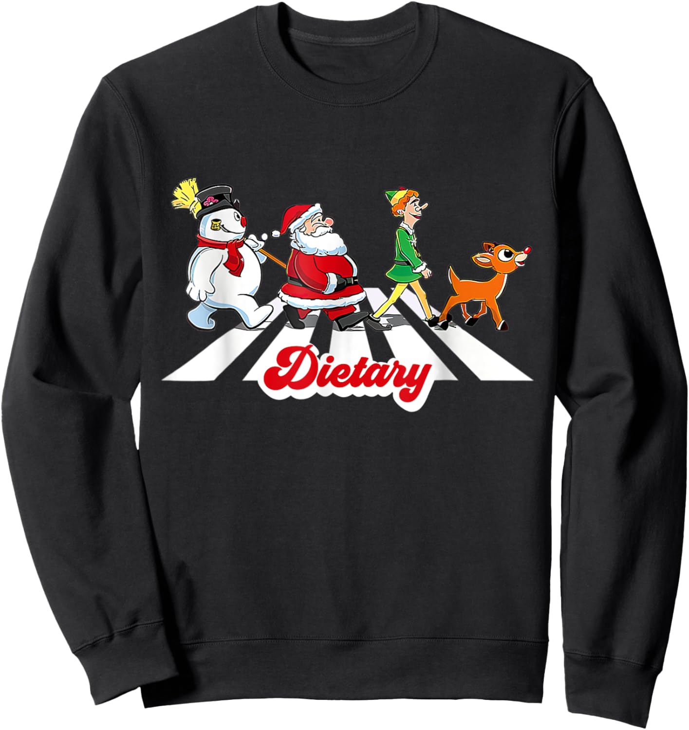 Dietary Nurse Claus Christmas Funny Nursing Dietary Crew ELF Sweatshirt - Sweatshirt | Black