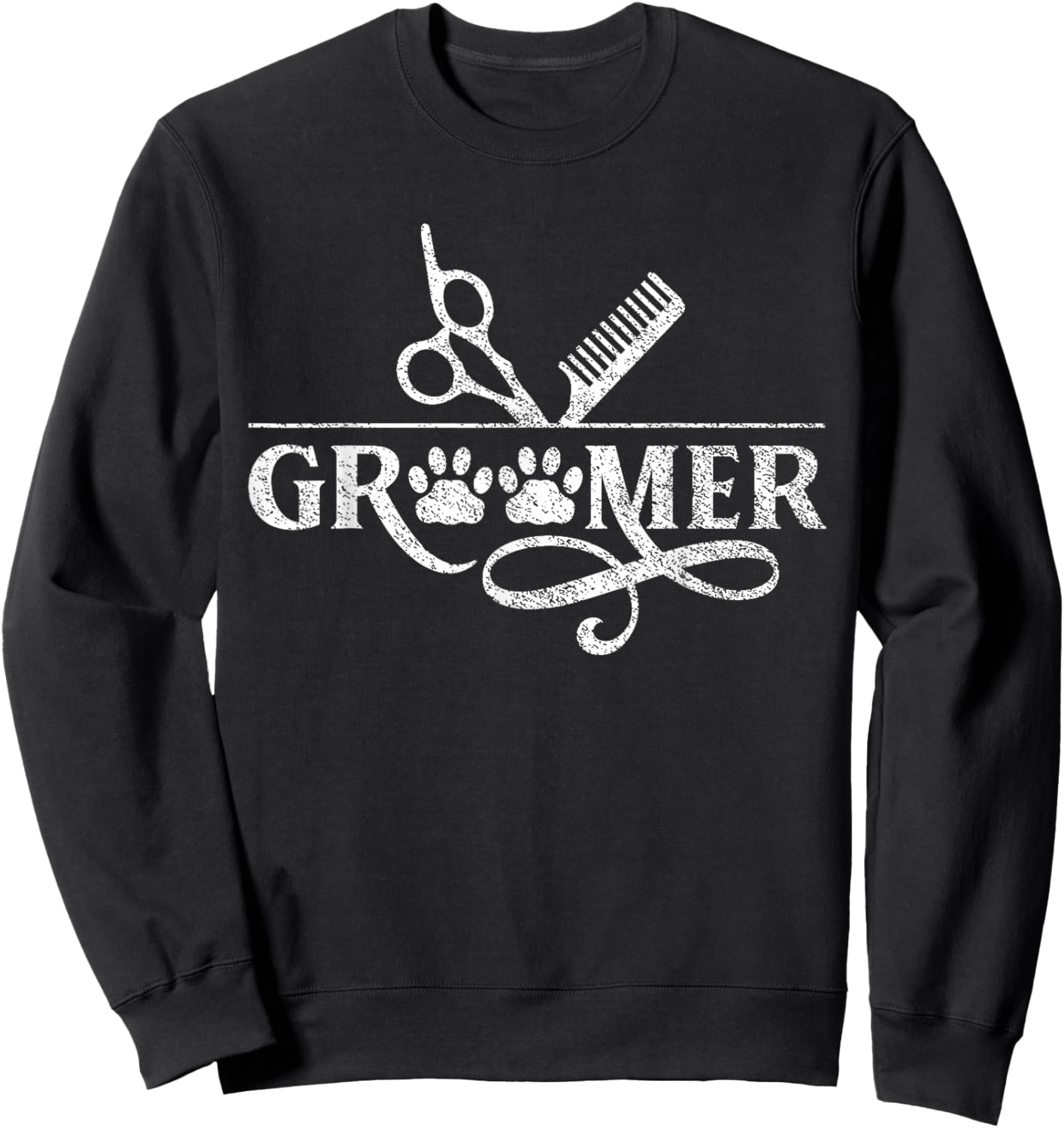 Groomer Salon Grooming Dog Animal Sweatshirt - Sweatshirt | Black