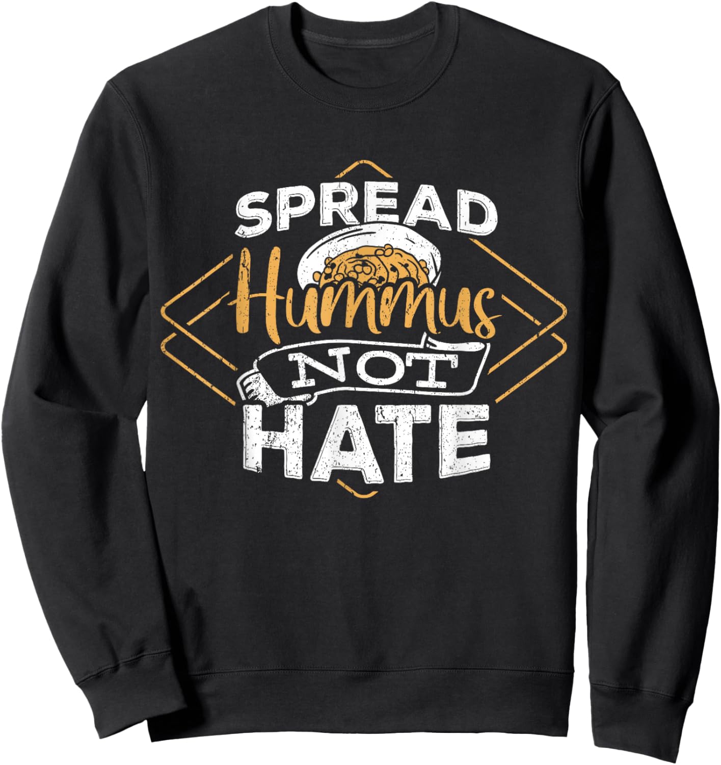 I love hummus - Vegetarian Human Sweatshirt - Sweatshirt | Black