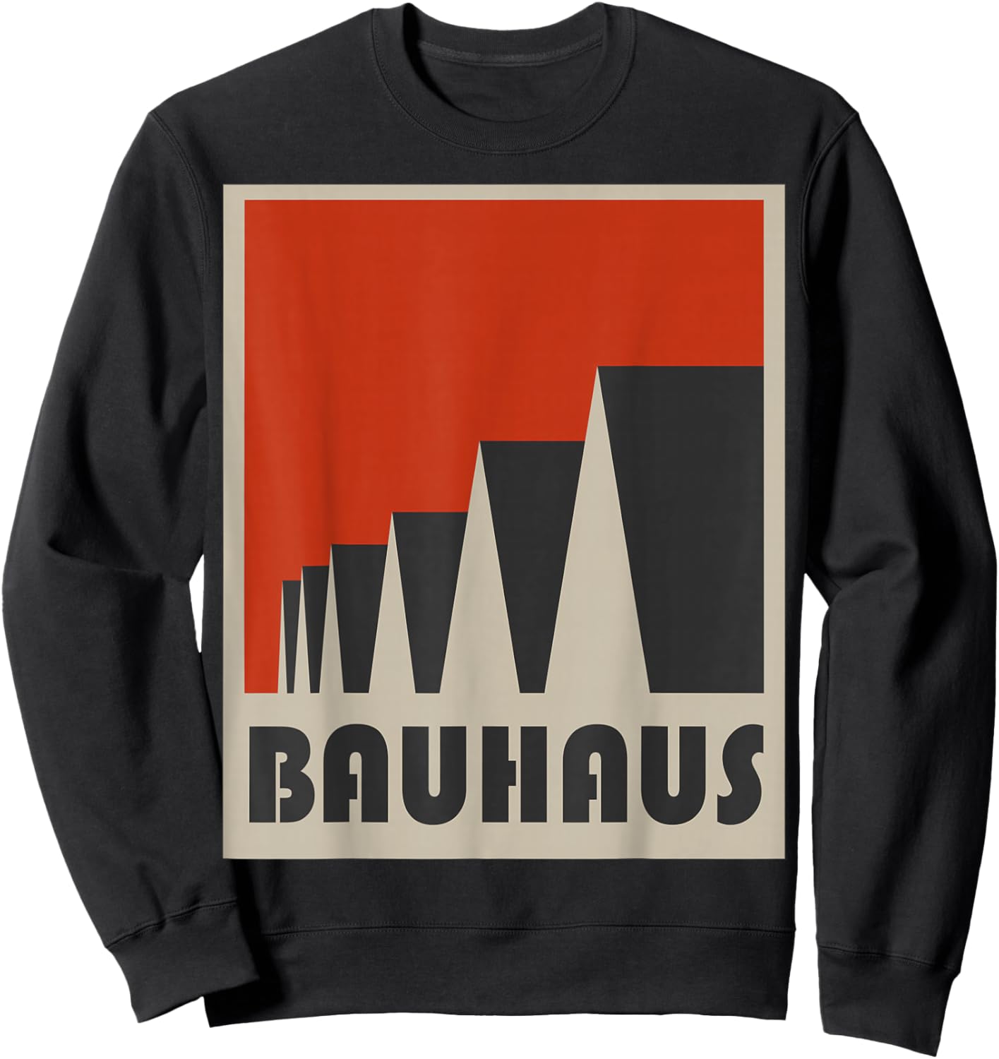 Bauhaus Beach Surf Retro 1960's California Cool Surfing Sweatshirt - Sweatshirt | Black