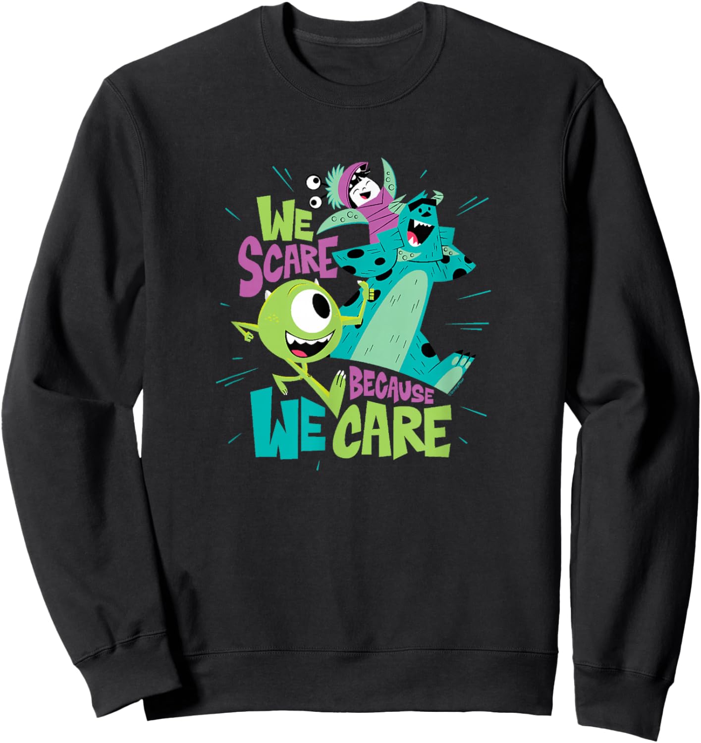 Disney Pixar: Monsters, Inc. - We Scare Because We Care Sweatshirt - Sweatshirt | Black