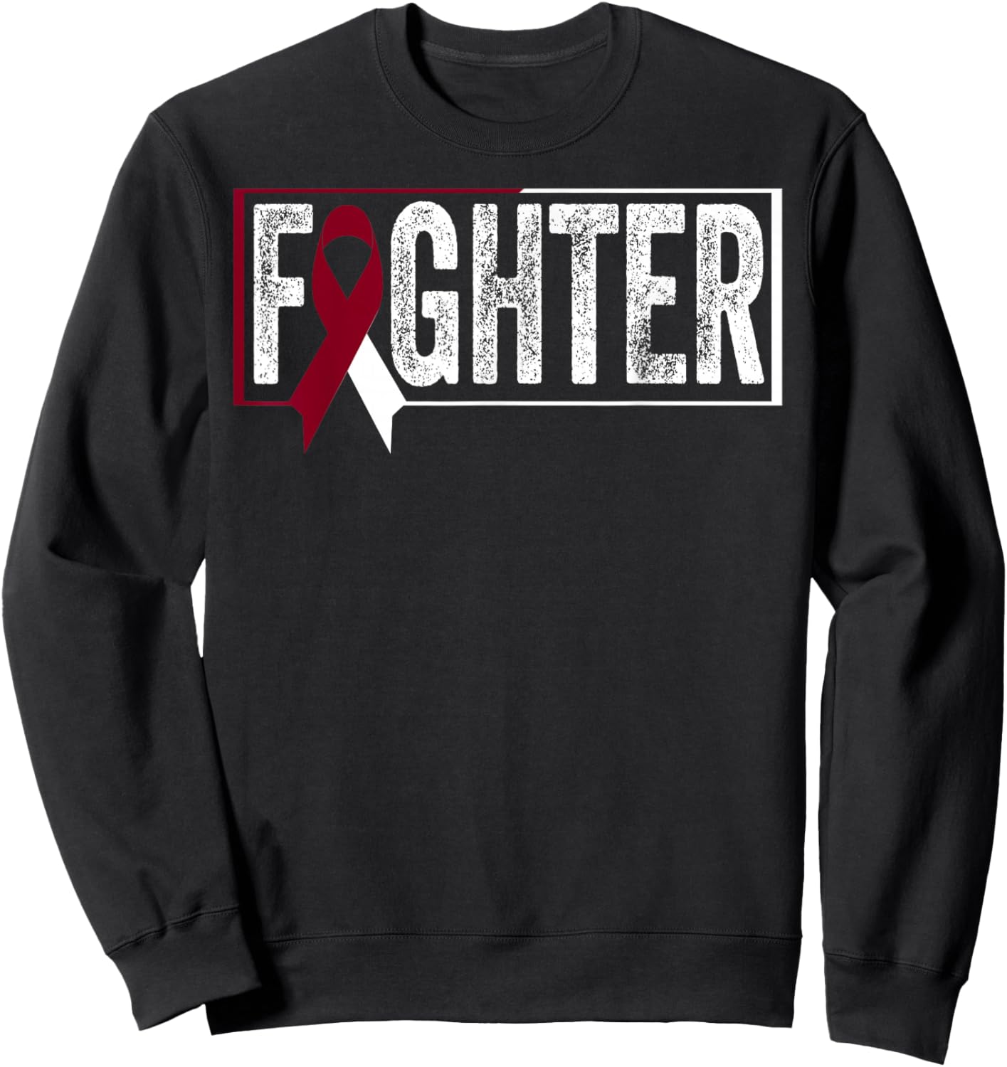 Throat Cancer Shirt Oral Head Neck Cancer Awareness Fighter Sweatshirt - Sweatshirt | Black