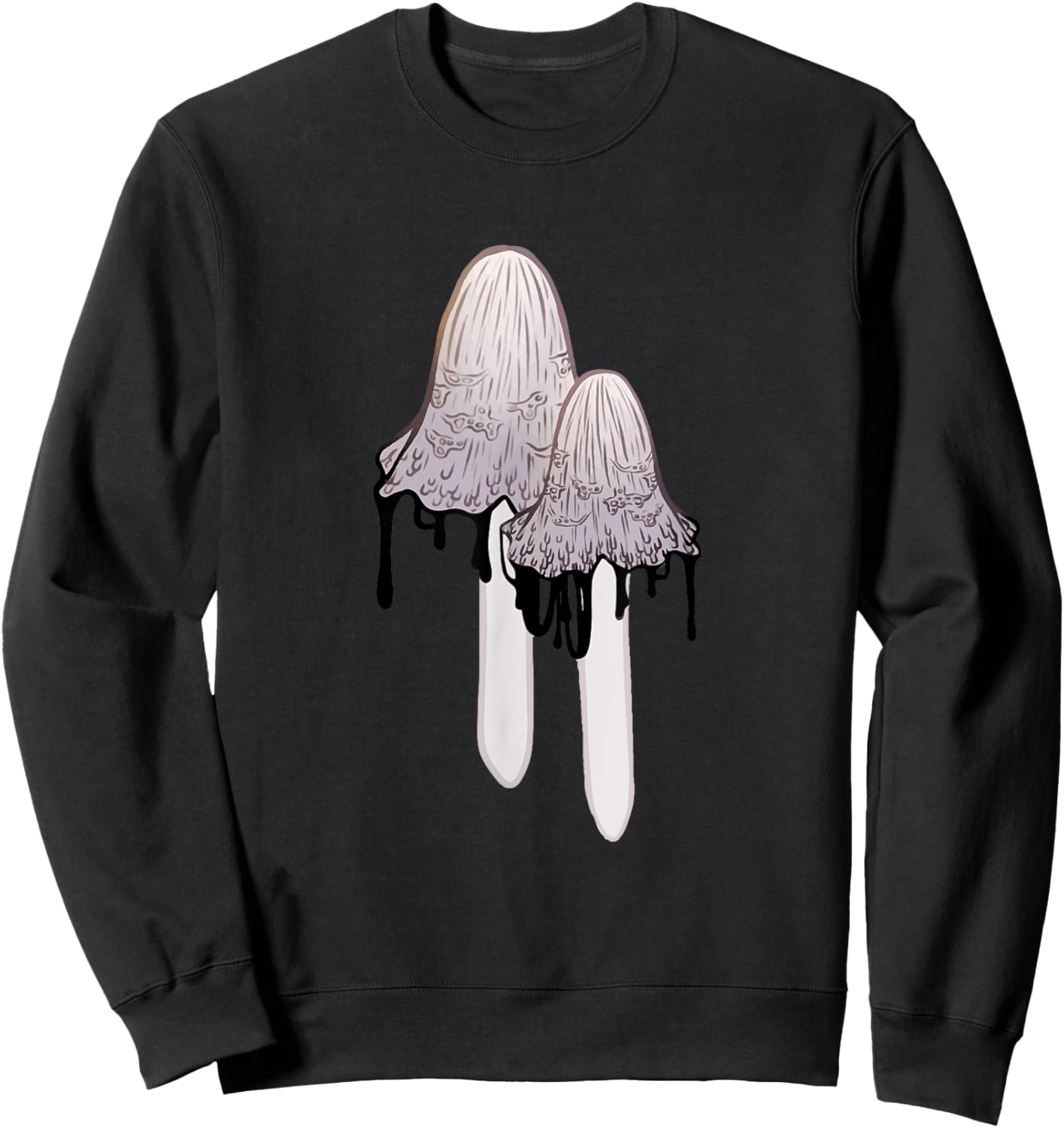 Inky Cap Ink Cap Foraging Mushrooms Sweatshirt - Sweatshirt | Black