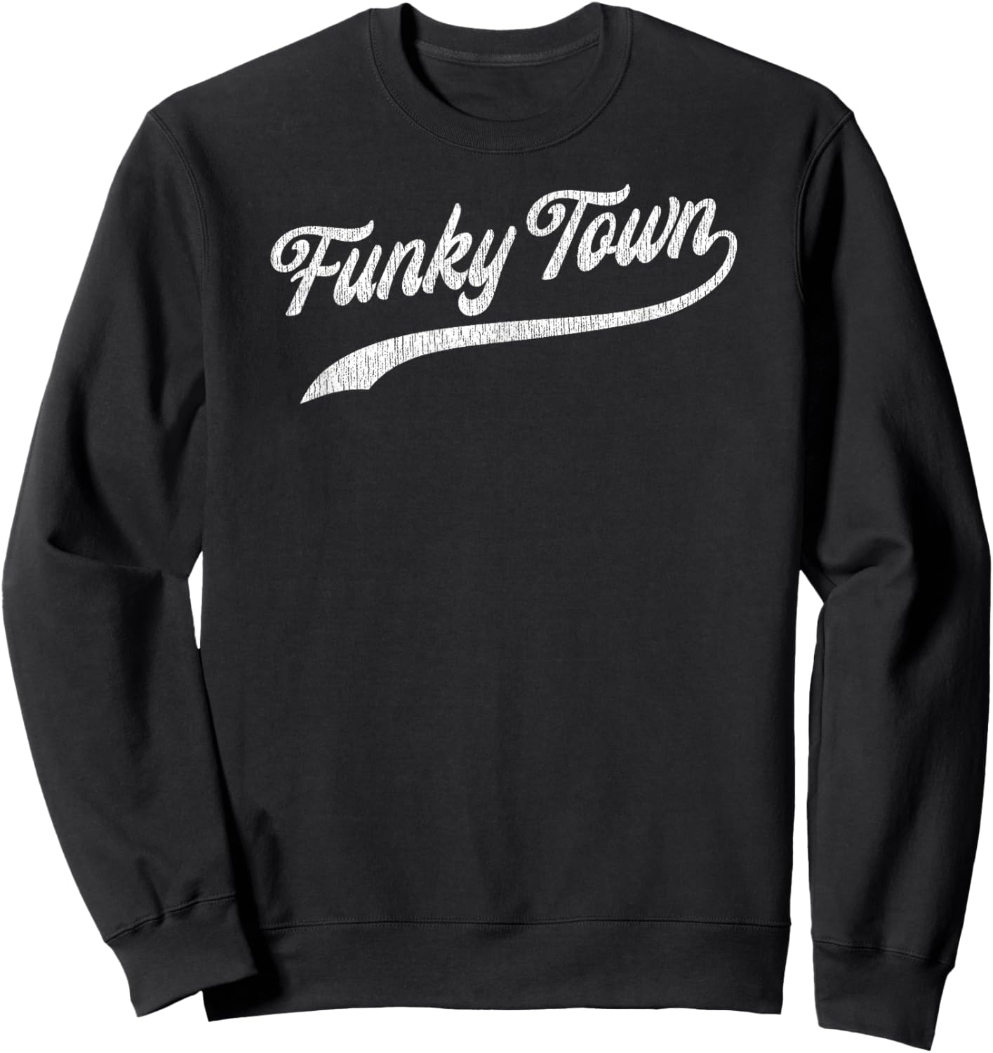 FUNKY TOWN Fort Worth TX Baseball Style Design With Details Sweatshirt - Sweatshirt | Black