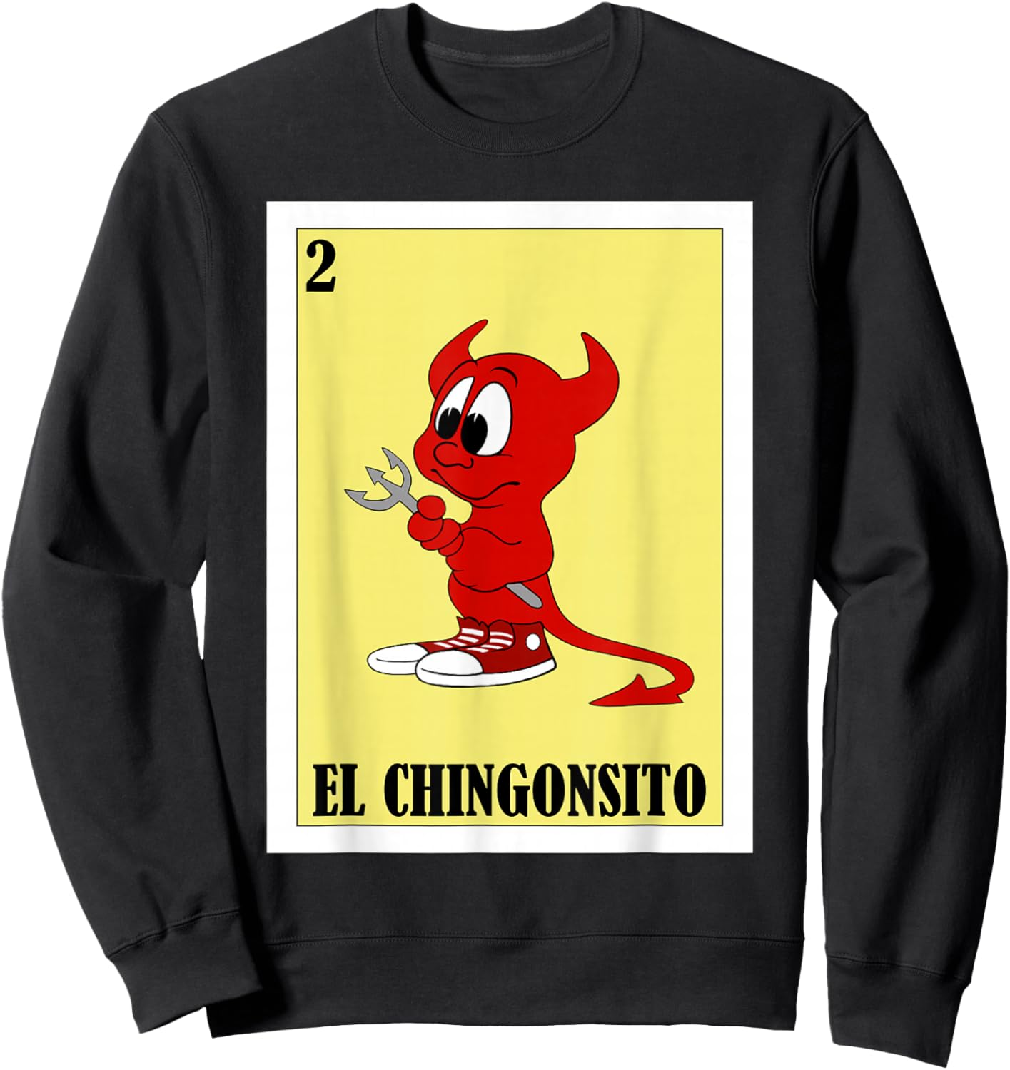 Funny Mexican Design for Kids - El Chingonsito Small Sweatshirt - Sweatshirt | Black
