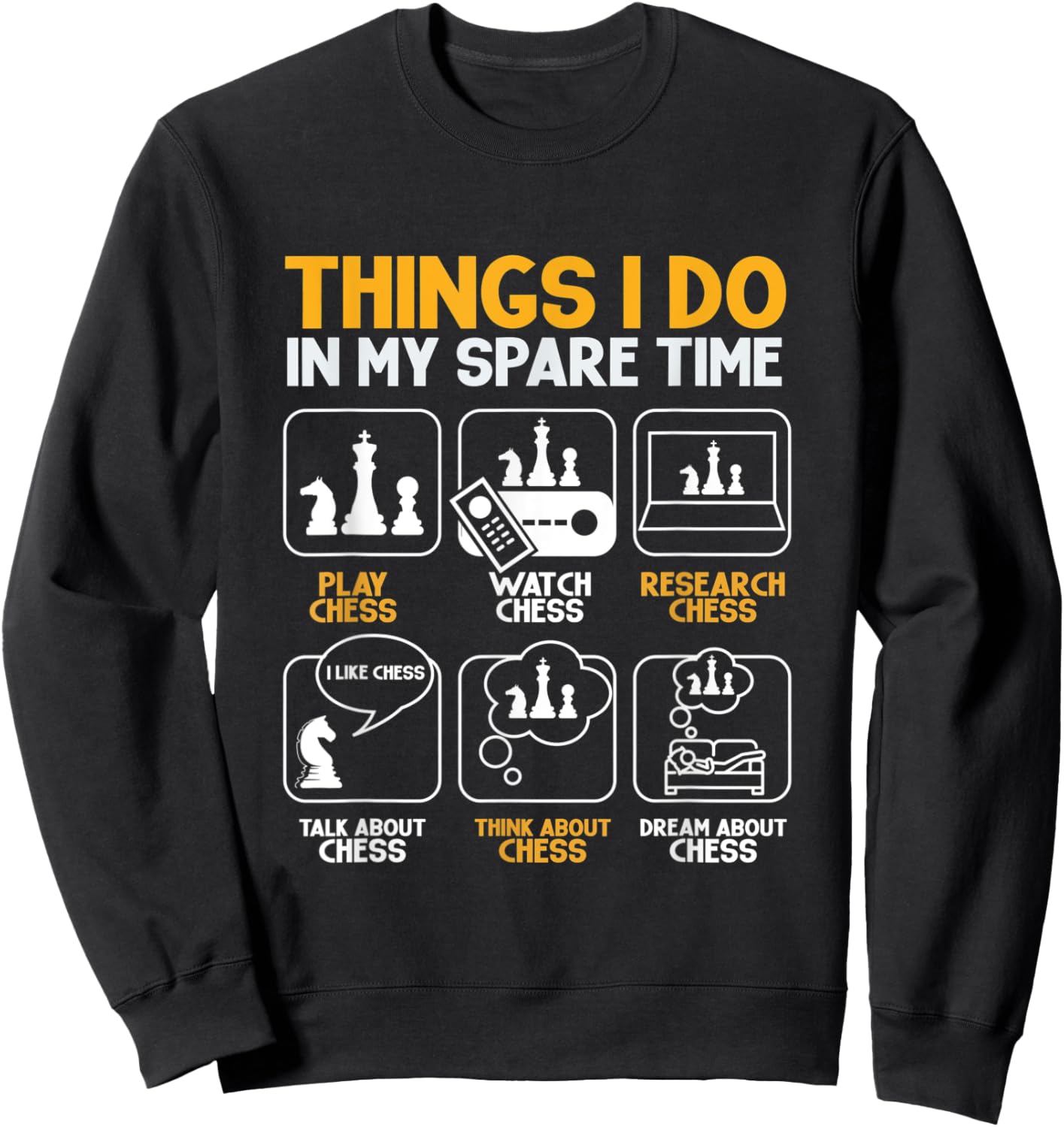 Checkmate for Chess Player, Chess Board, Chess Club | Chess Sweatshirt - Sweatshirt | Black