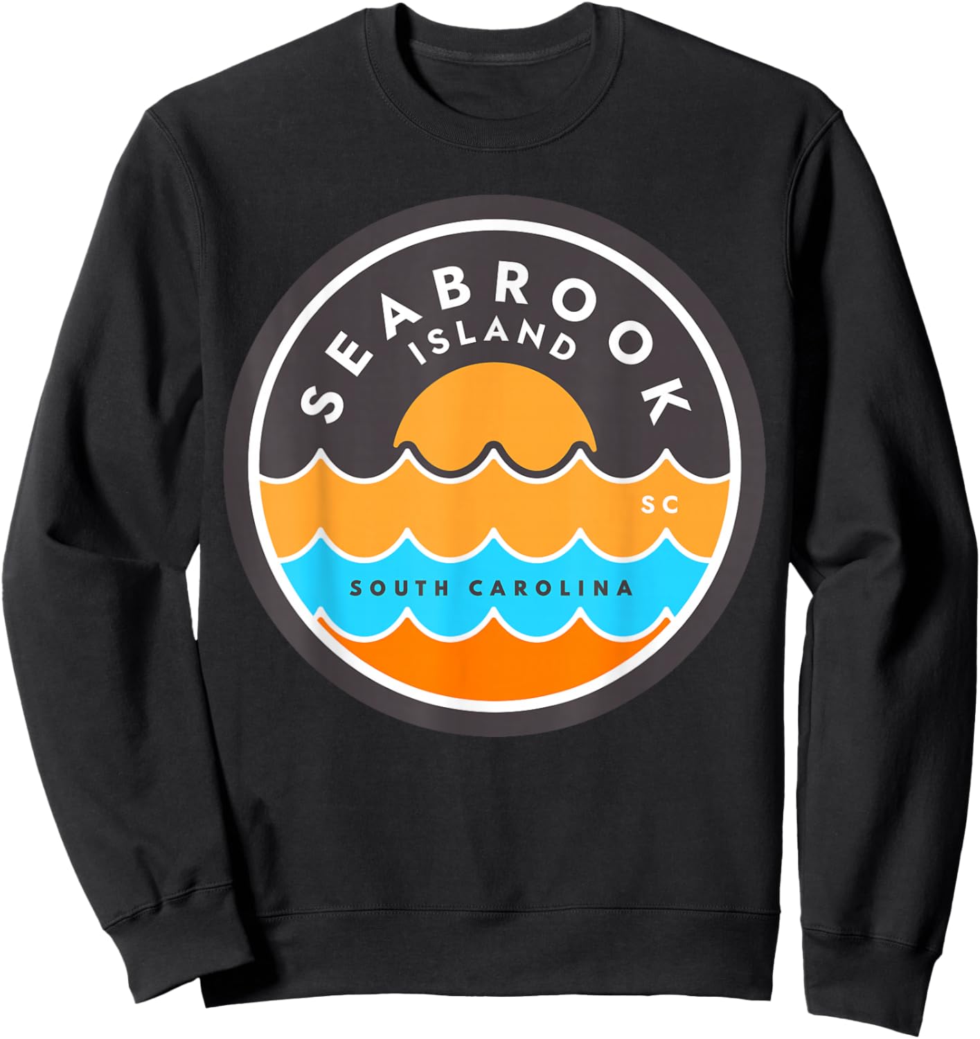 Seabrook Island Beach South Carolina SC Summer Vacation Sweatshirt - Sweatshirt | Black