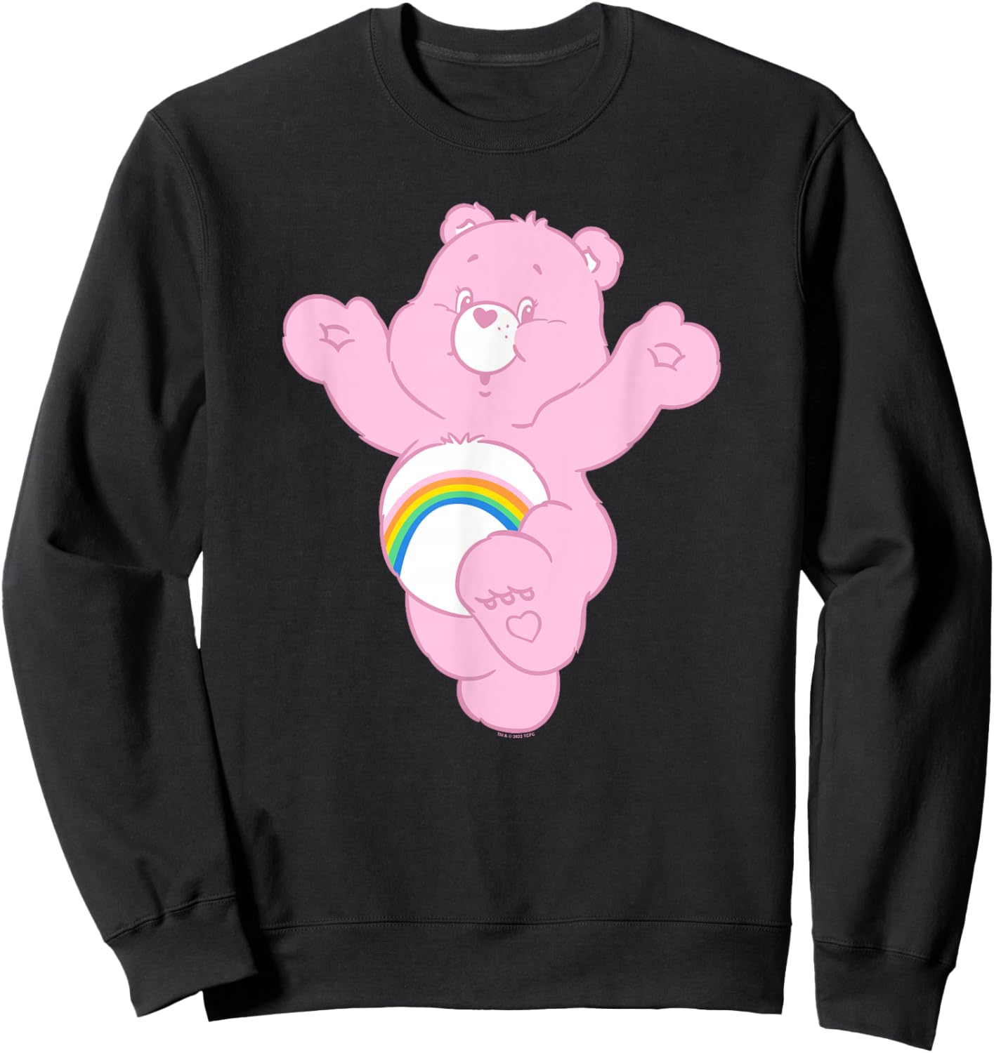 Care Bears Cheer Bear Classic Vintage Big Hug Portrait Sweatshirt - Sweatshirt | Black