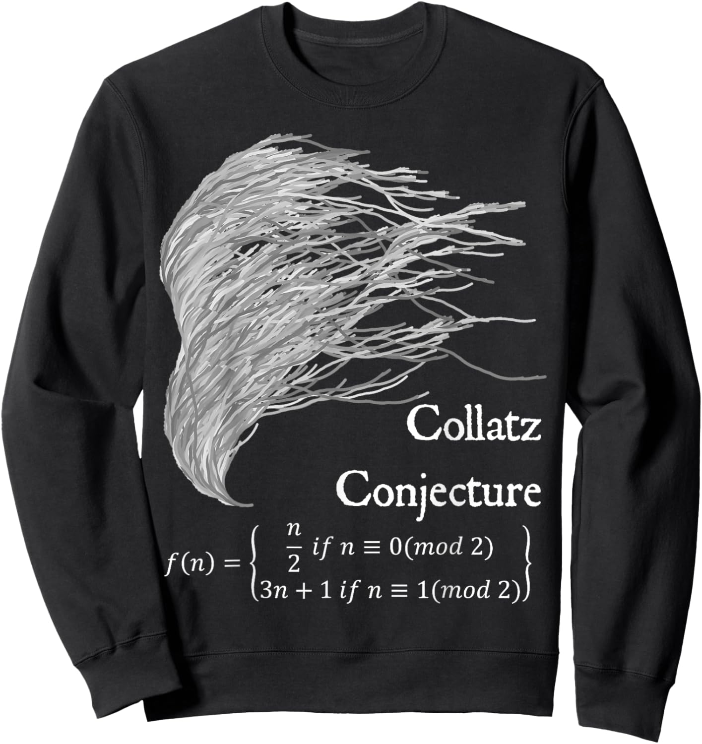 Nerdy Collatz Conjecture 3n+1 Math Teacher Geek Gift Women Girls Kids Sweatshirt - Sweatshirt | Black
