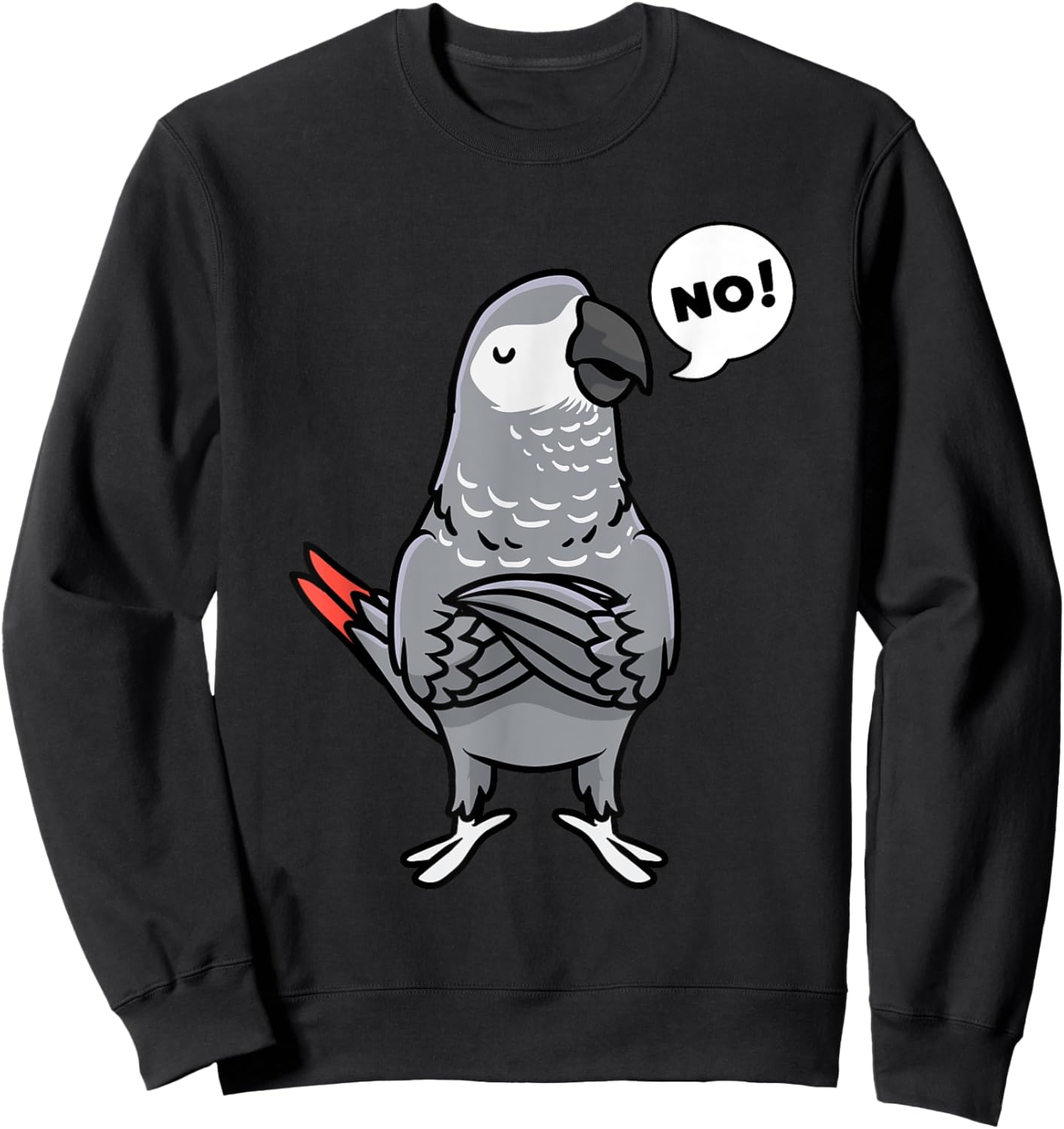 Congo African Grey Parrot Sweatshirt - Sweatshirt | Black