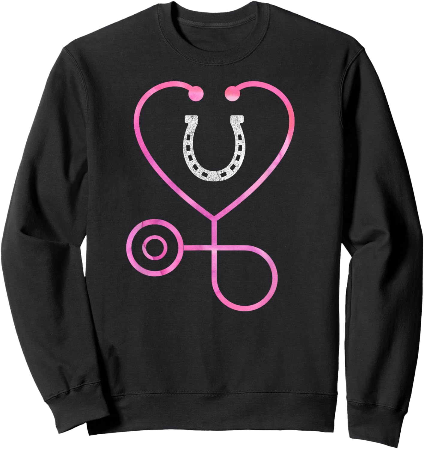 Equine Vet Tech Veterinarian Veterinary Medicine Sweatshirt - Sweatshirt | Black