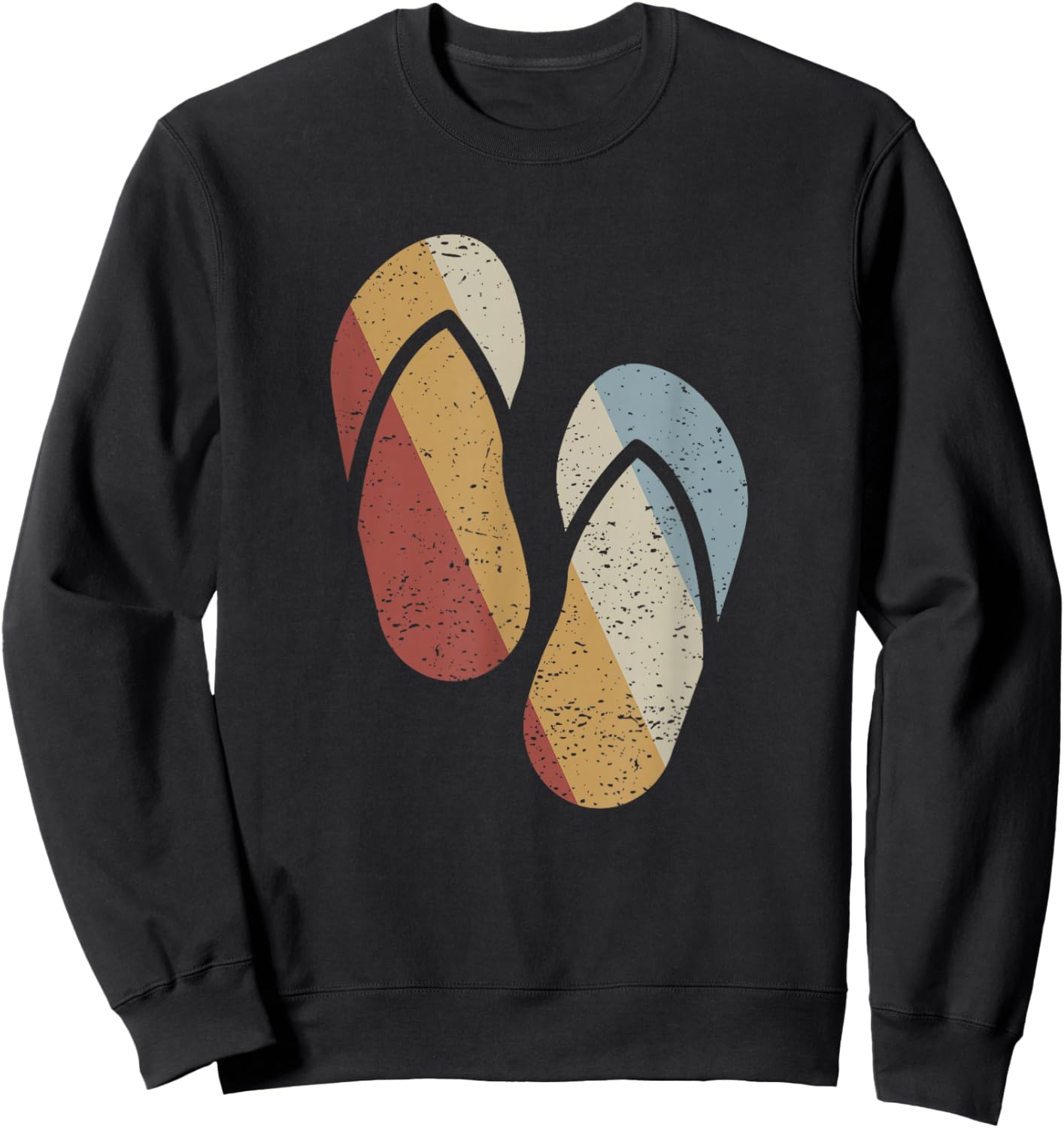 Flip Flops Retro Style Vintage Sweatshirt - Sweatshirt | Black