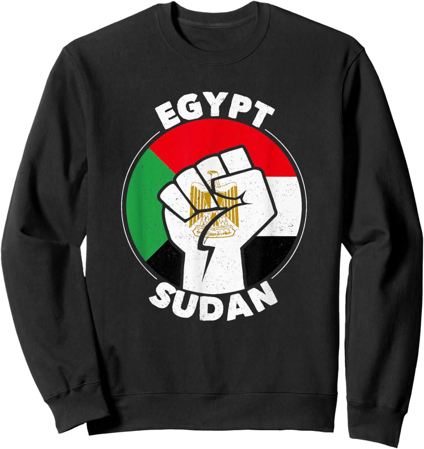 Egypt Sudan Proud Egyptian & Sudanese Countries Flag Sweatshirt - Sweatshirt | Black