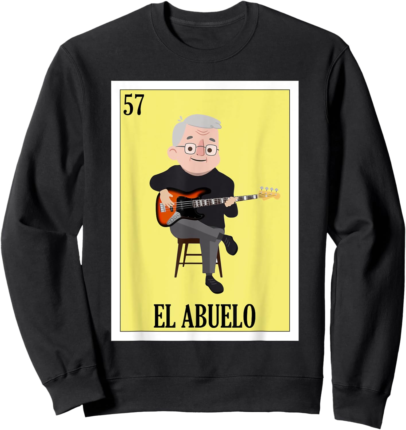 Funny Mexican Guitar Design for Grandpa - El Abuelo Sweatshirt - Sweatshirt | Black