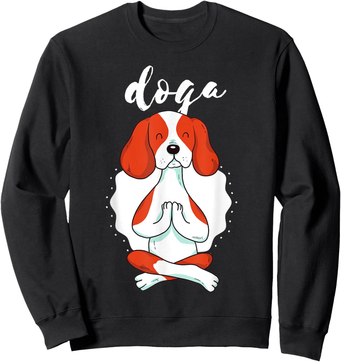 Meditation Yoga Dog Shirt Doga Sport Dog Yoga Doga Men Women Sweatshirt - Sweatshirt | Black