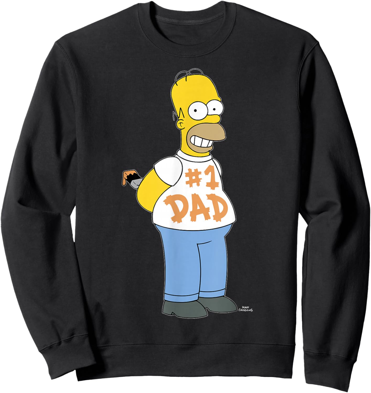 The Simpsons Homer Number 1 Dad Father's Day V2 Sweatshirt - Sweatshirt | Black