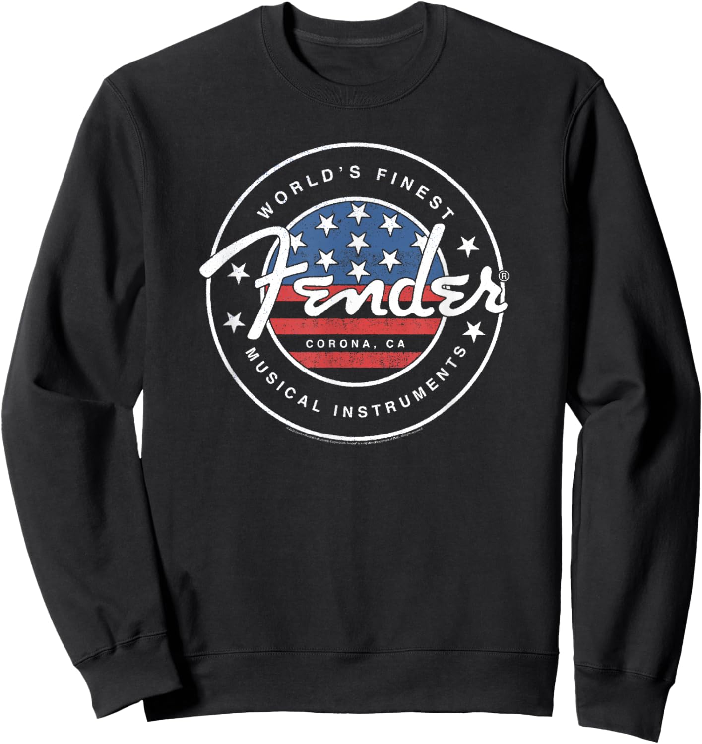 Fender American Flag Circle Stamp Logo Sweatshirt - Sweatshirt | Black