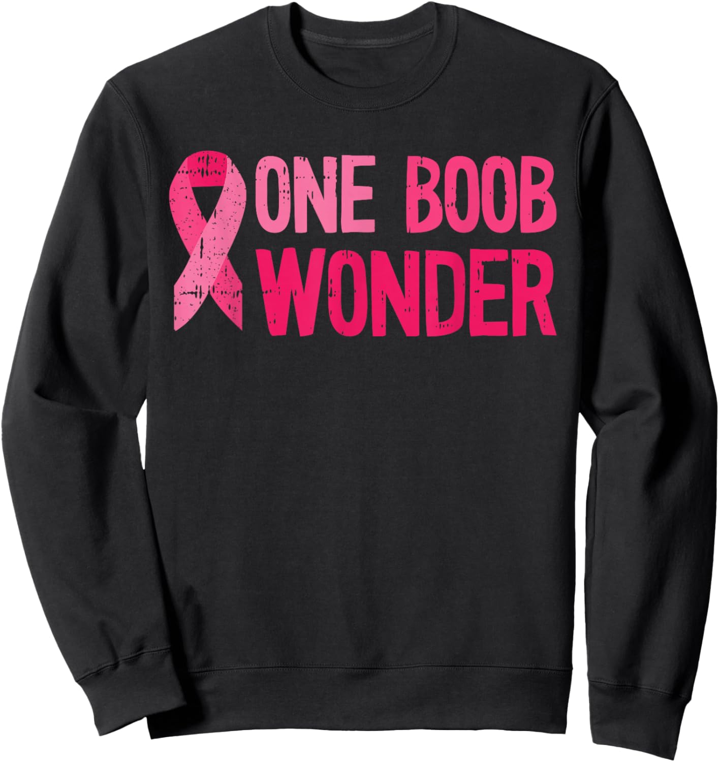 Cancer Fight Breast Cancer Bow Pink Bow - Breast Cancer Sweatshirt - Sweatshirt | Black