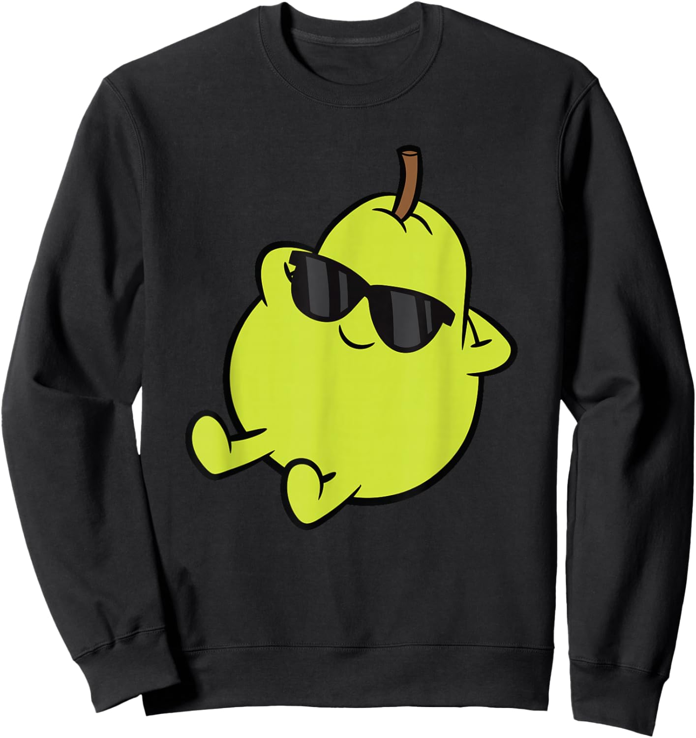 Cute Pear Fruit and Gifts Cute Pear Fruit Relaxing Lazy Pear Sweatshirt - Sweatshirt | Black