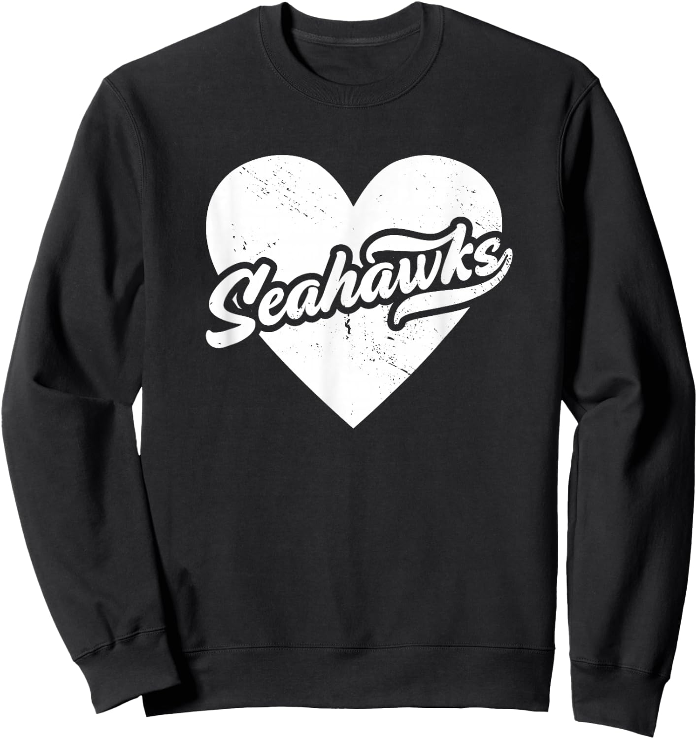 Vintage Seahawks High School Spirit Go Seahawks Love Sweatshirt - Sweatshirt | Black
