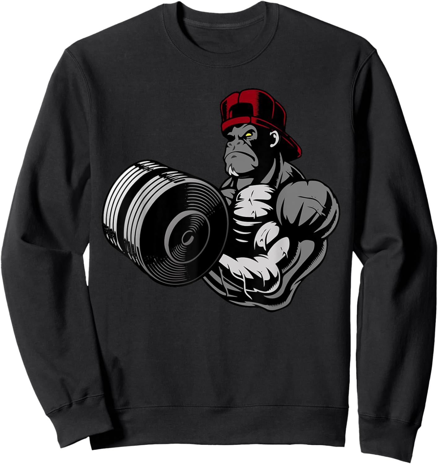 Bodybuilding Gorilla Workout Gym Strength Training Sweatshirt - Sweatshirt | Black