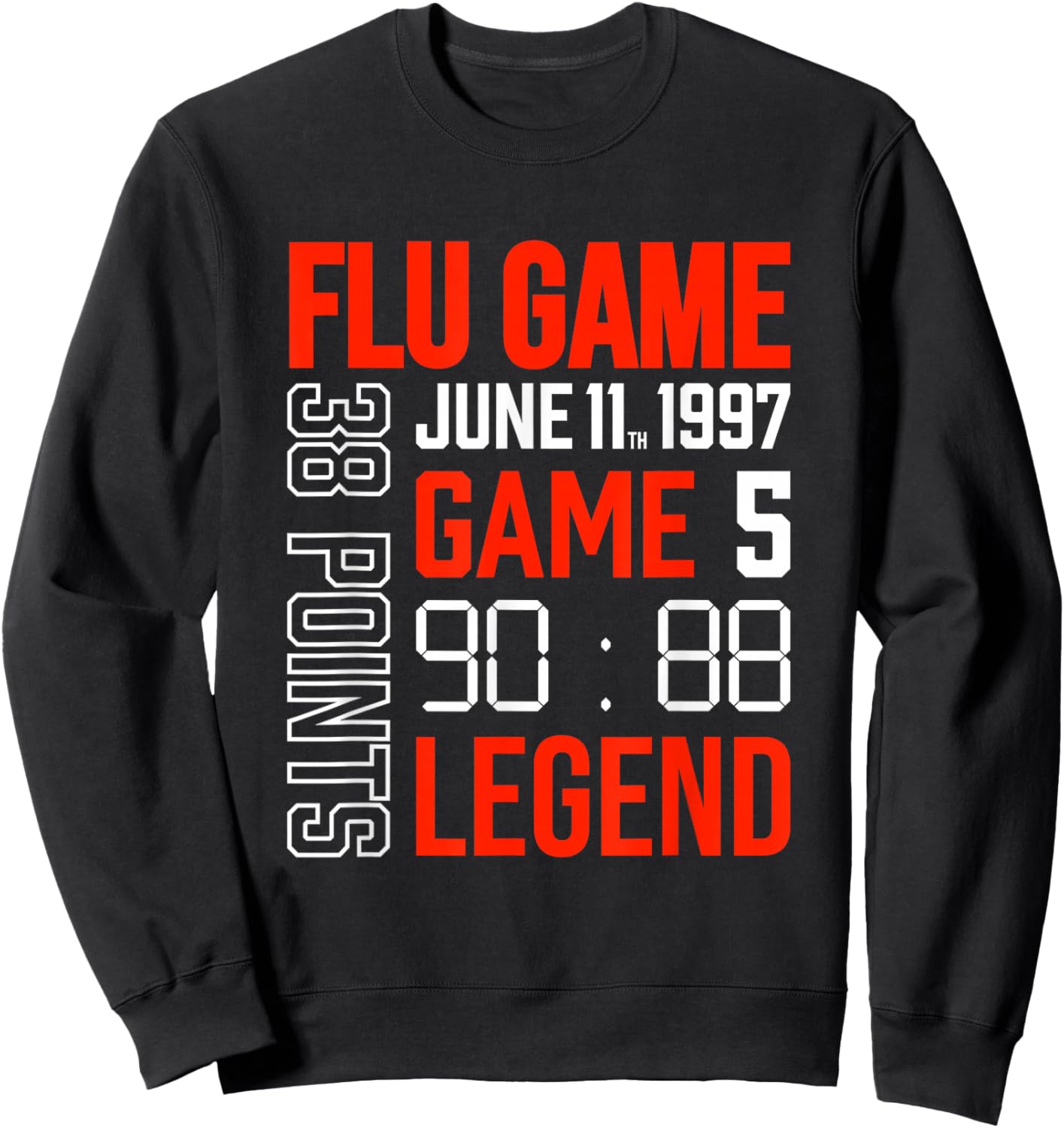Flu Game Basketball Hiphop Street Fashion Sweatshirt - Sweatshirt | Black