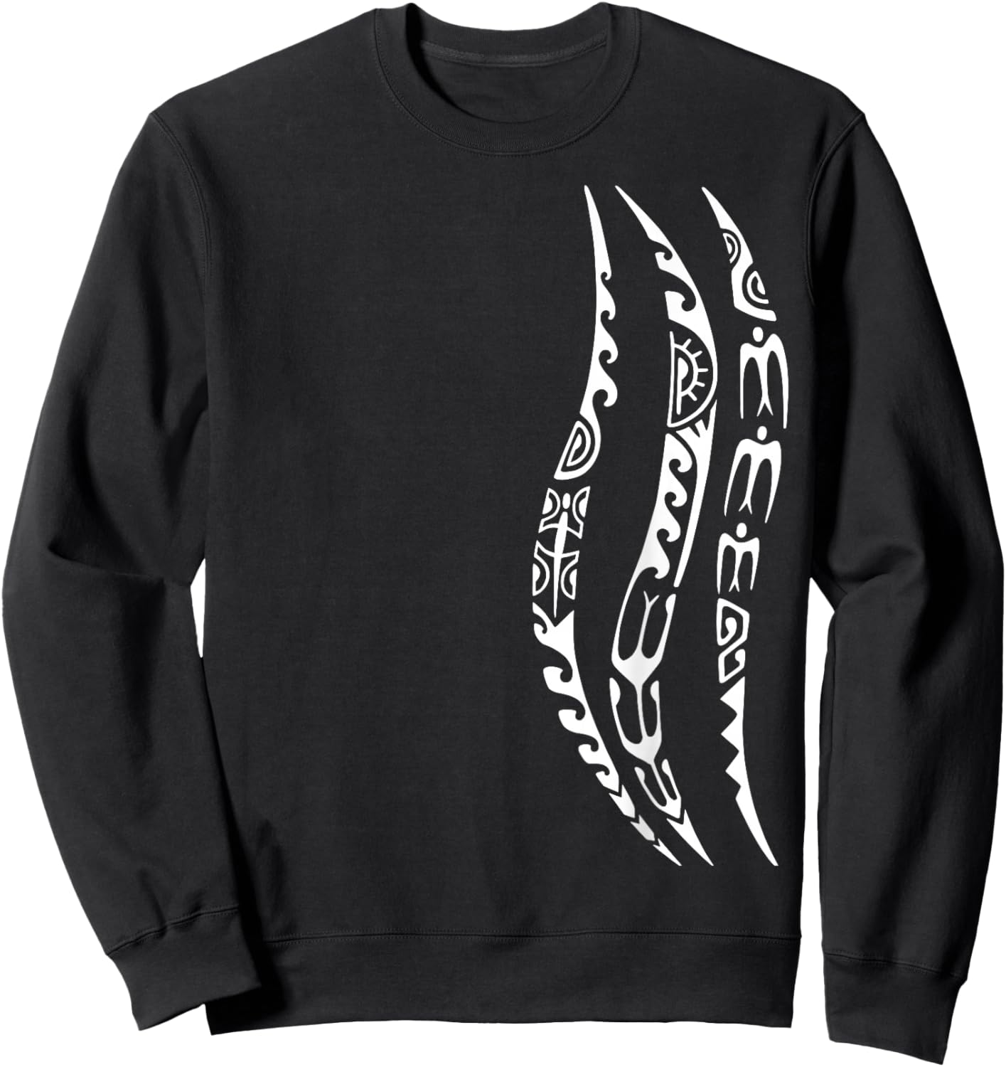 Wave Pattern Symbol Haka Culture Maori Tribal New Zealand Sweatshirt - Sweatshirt | Black