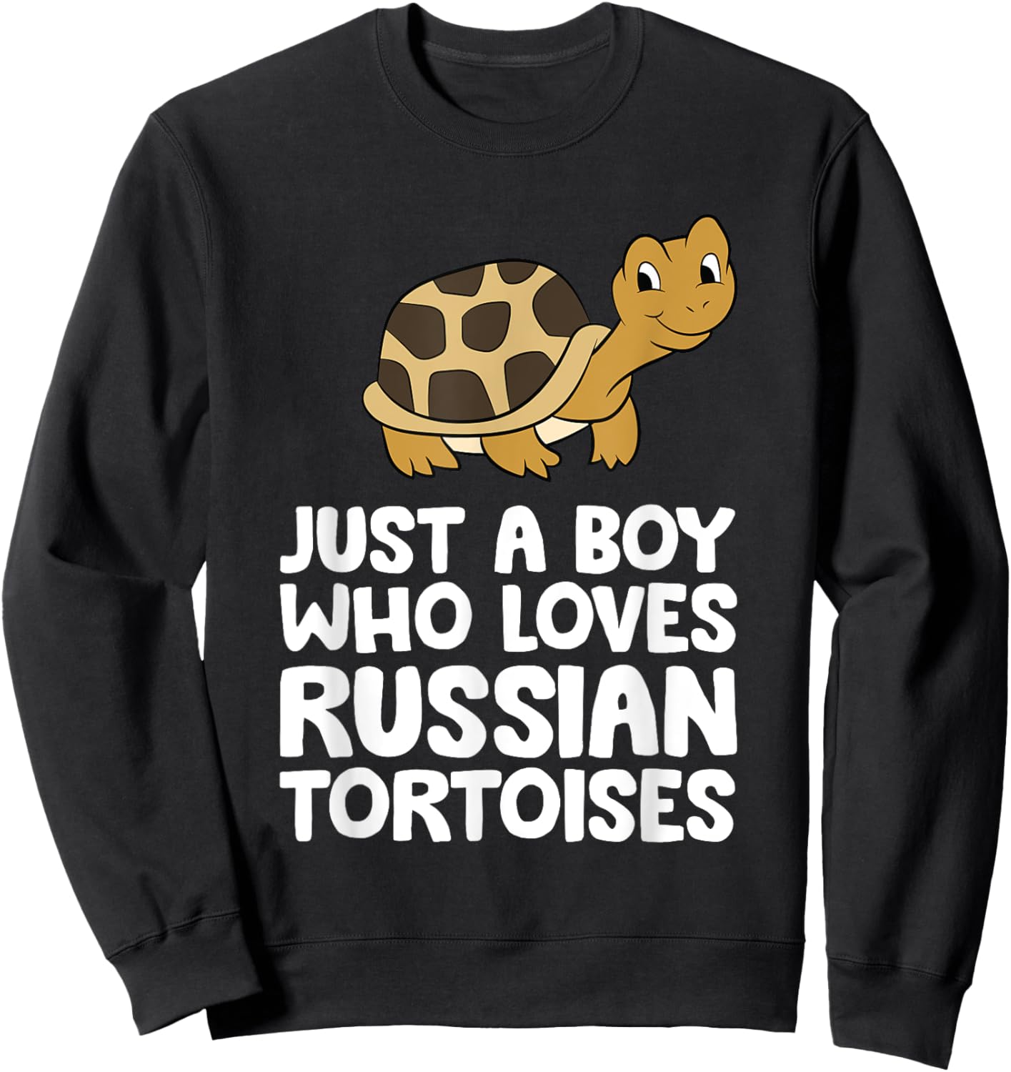 Just a Boy Who Loves Russian Tortoises Sweatshirt - Sweatshirt | Black